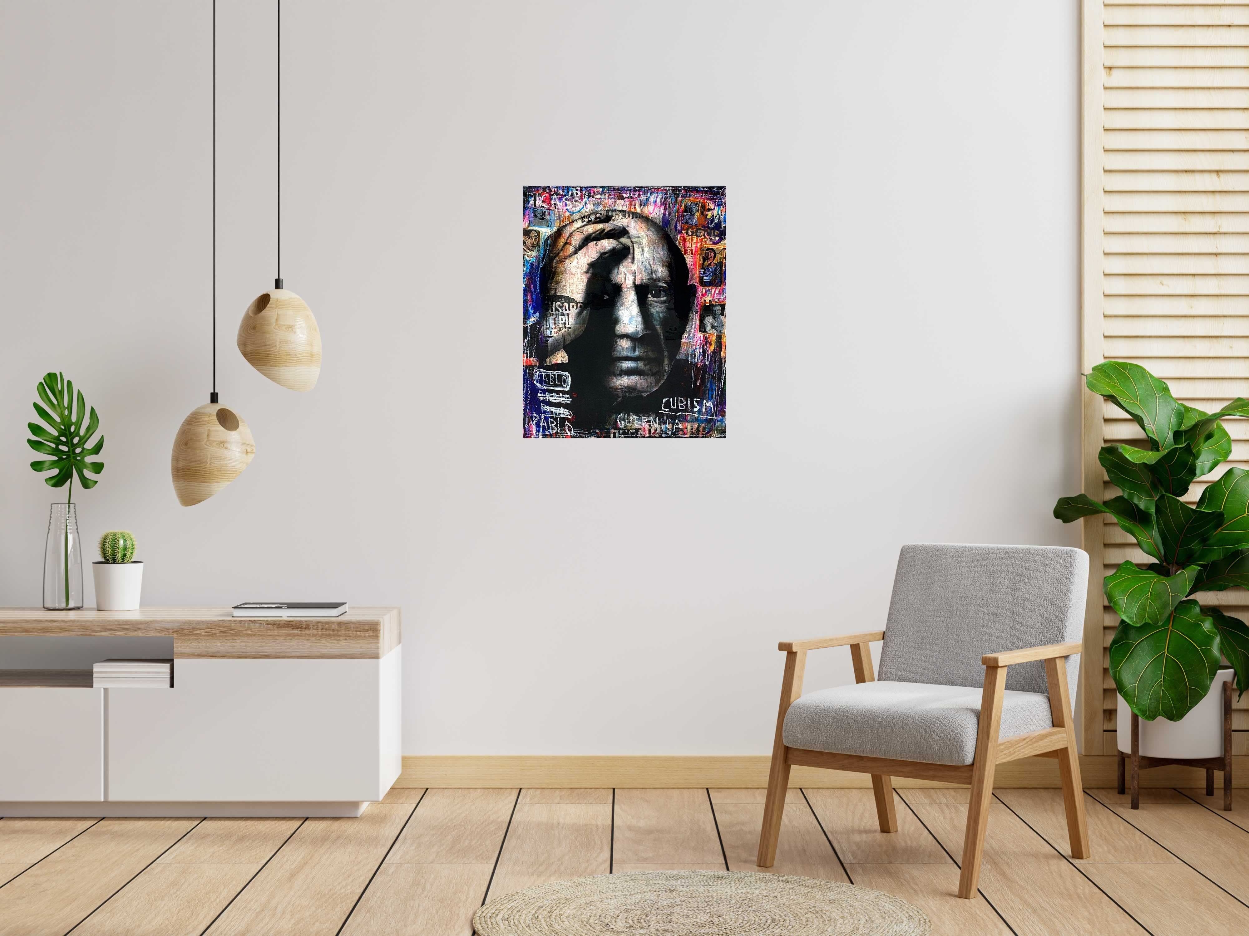 Tableau de THIERRY RASINE a pour titre  Pablo Cubism style street pop art dim : THIERRY RASINEprix:1000
