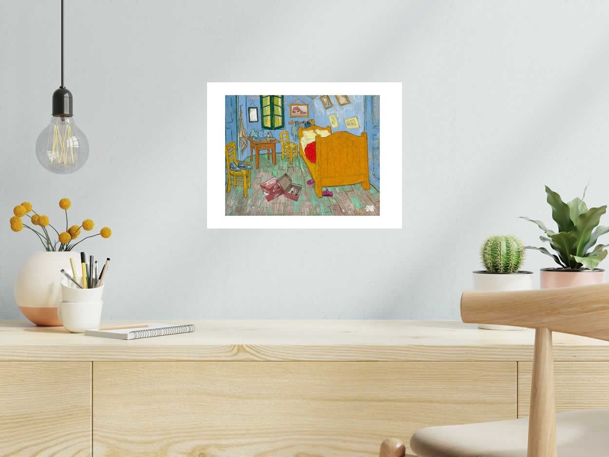 Editions d'art de SHUZ a pour titre  Range ta chambre style figuratif dim : SHUZprix:40