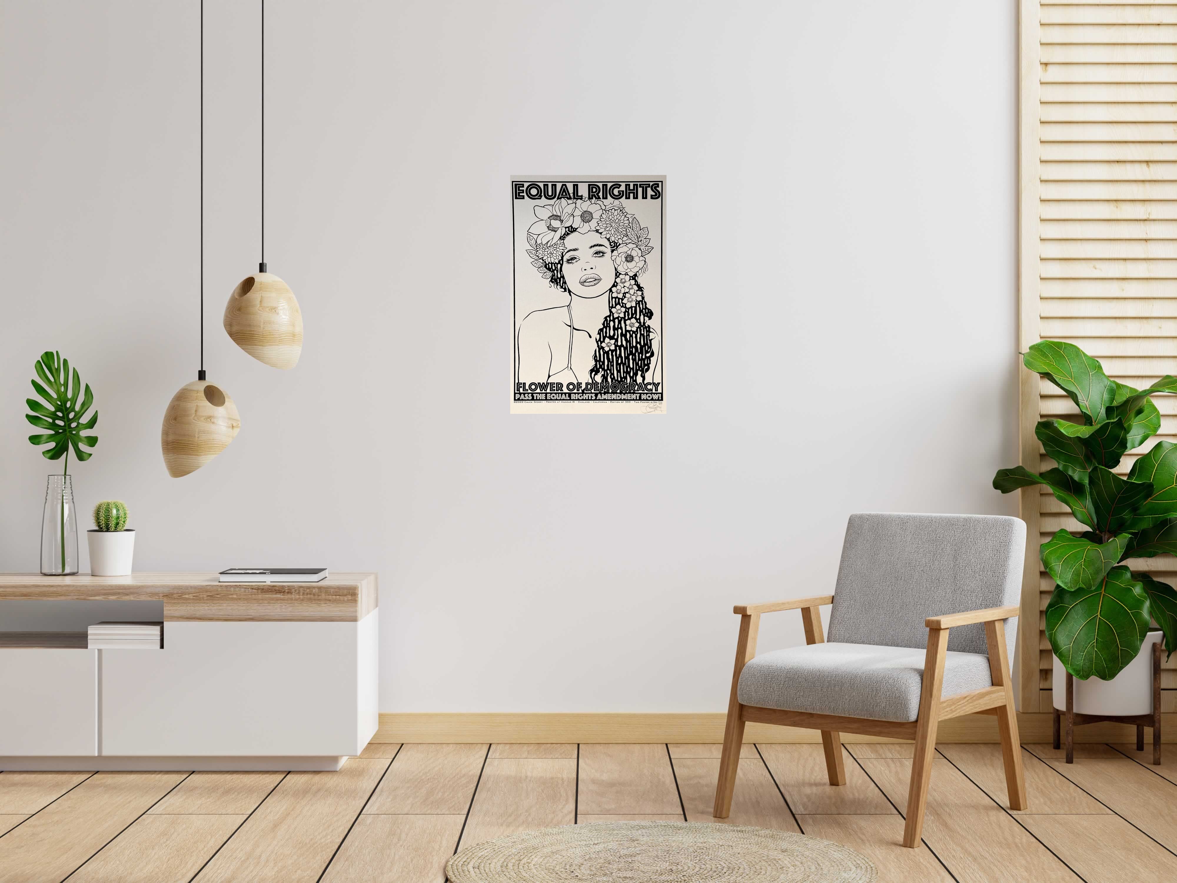 Editions d'art de CHUCK SPERRY a pour titre  EQUAL RIGHTS BLACK AND WHITE style figuratif dim : CHUCK SPERRYprix:400