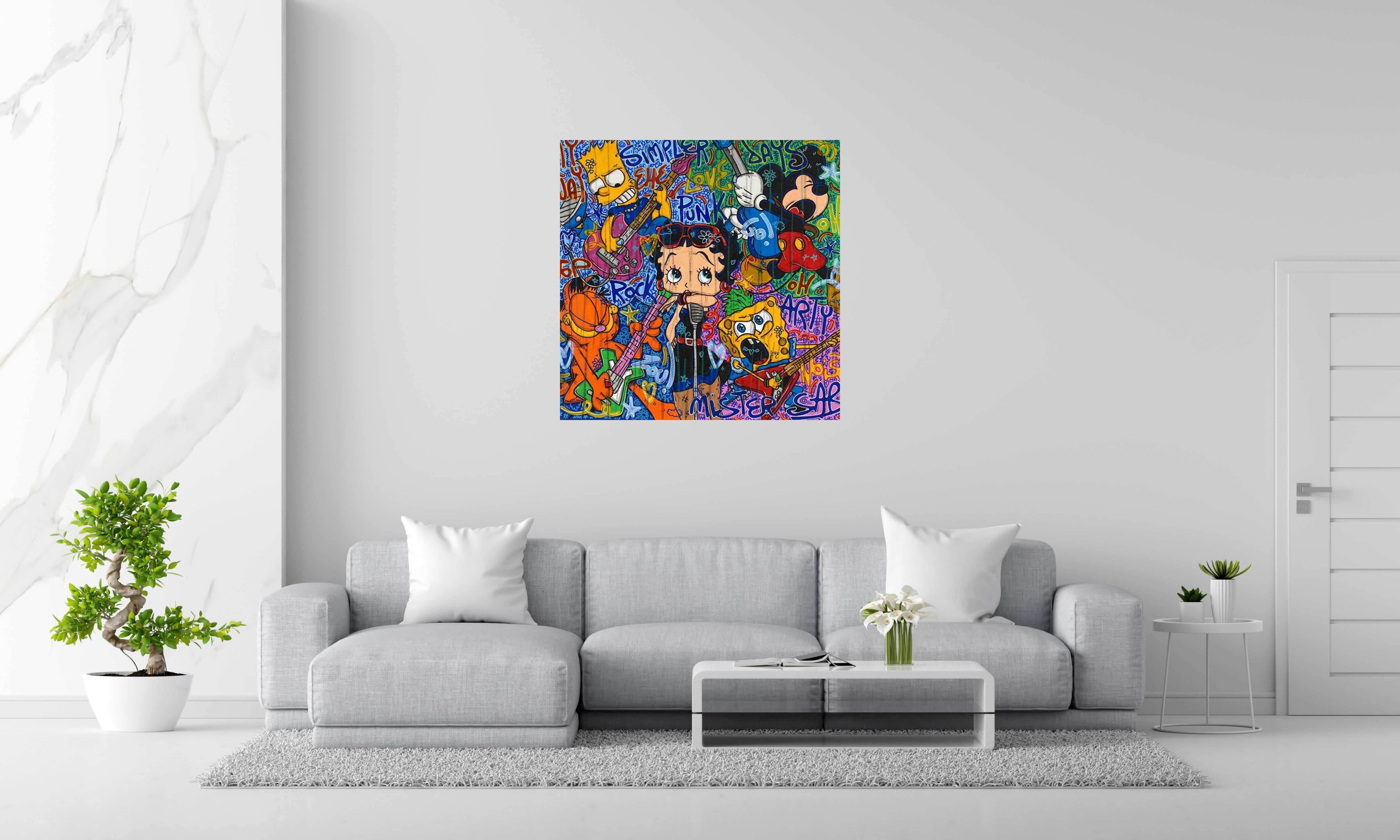Tableau de RICO SAB a pour titre  Punk style street pop art dim : RICO SABprix:950