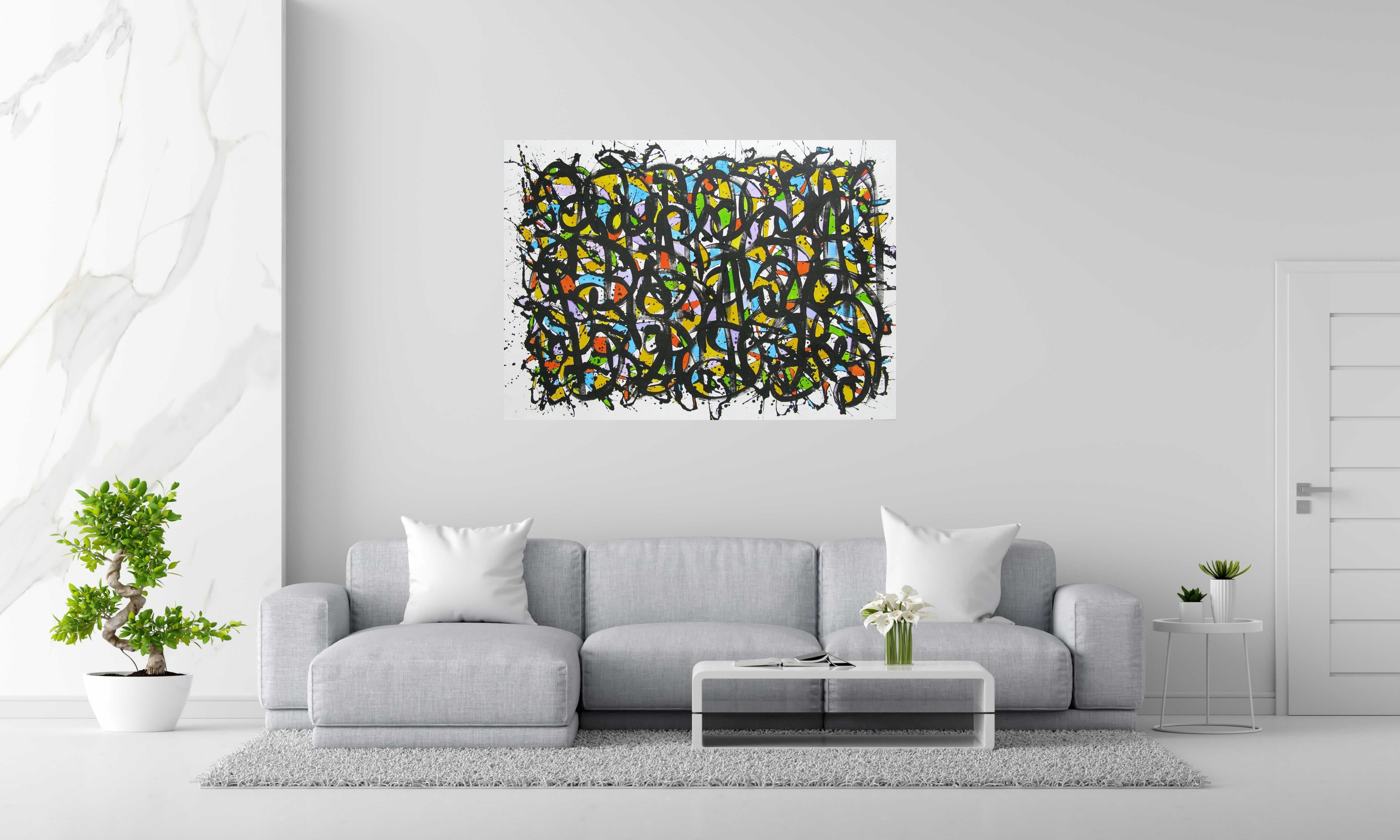Tableau de STEPHANE RIME a pour titre  NONAME C2 style abstrait dim : STEPHANE RIMEprix:1350