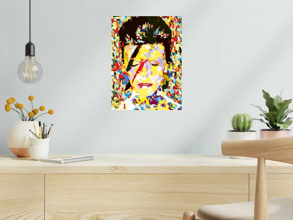 Editions d'art de GABY JOSEPHINE a pour titre  BOWIE style graphique dim : GABY JOSEPHINEprix:70