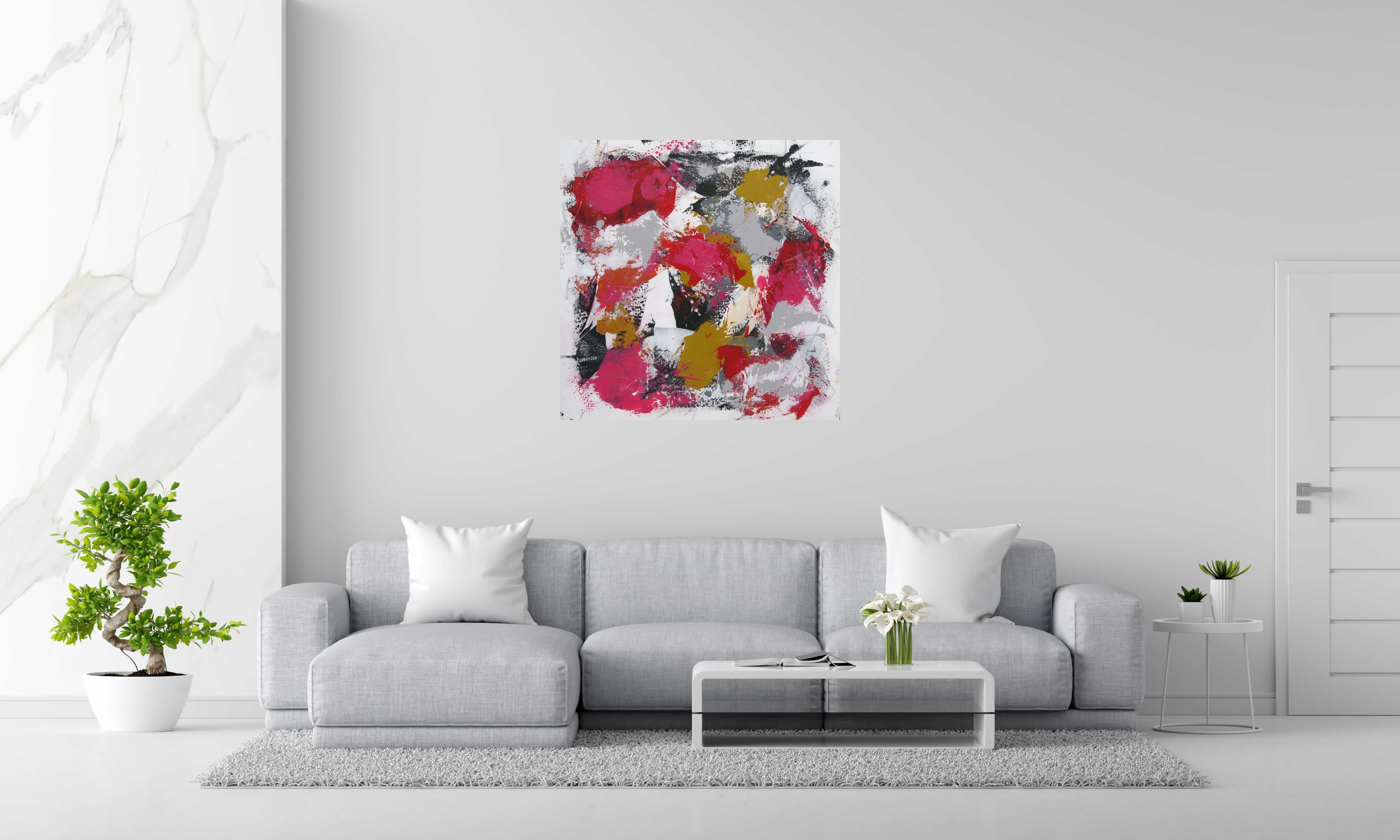 Tableau de CELINE WEBER a pour titre  VOLUPTE style abstrait dim : CELINE WEBERprix:900