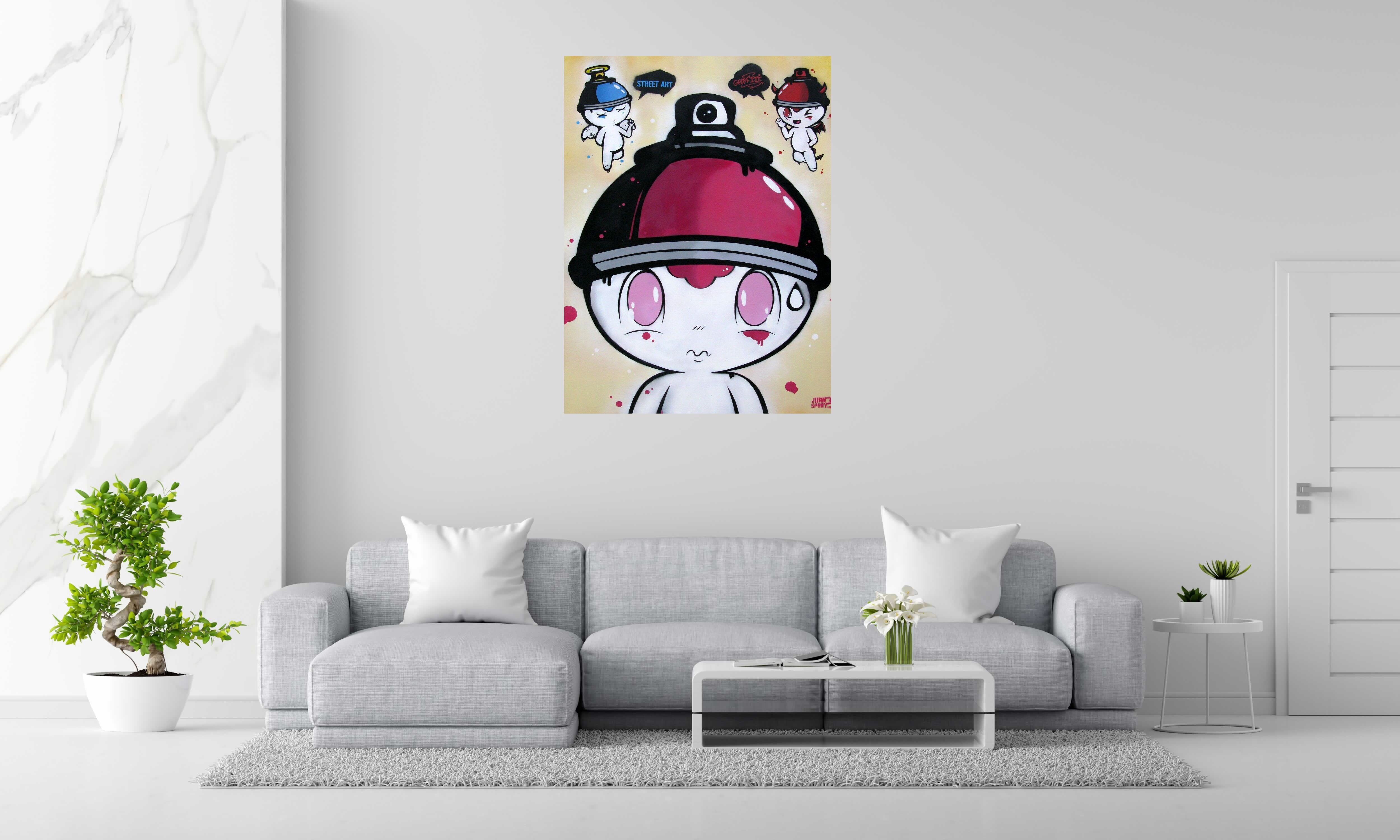 Tableau de JUAN SPRAY a pour titre  STREET ART OR GRAFFITI style graphique dim : JUAN SPRAYprix:1200