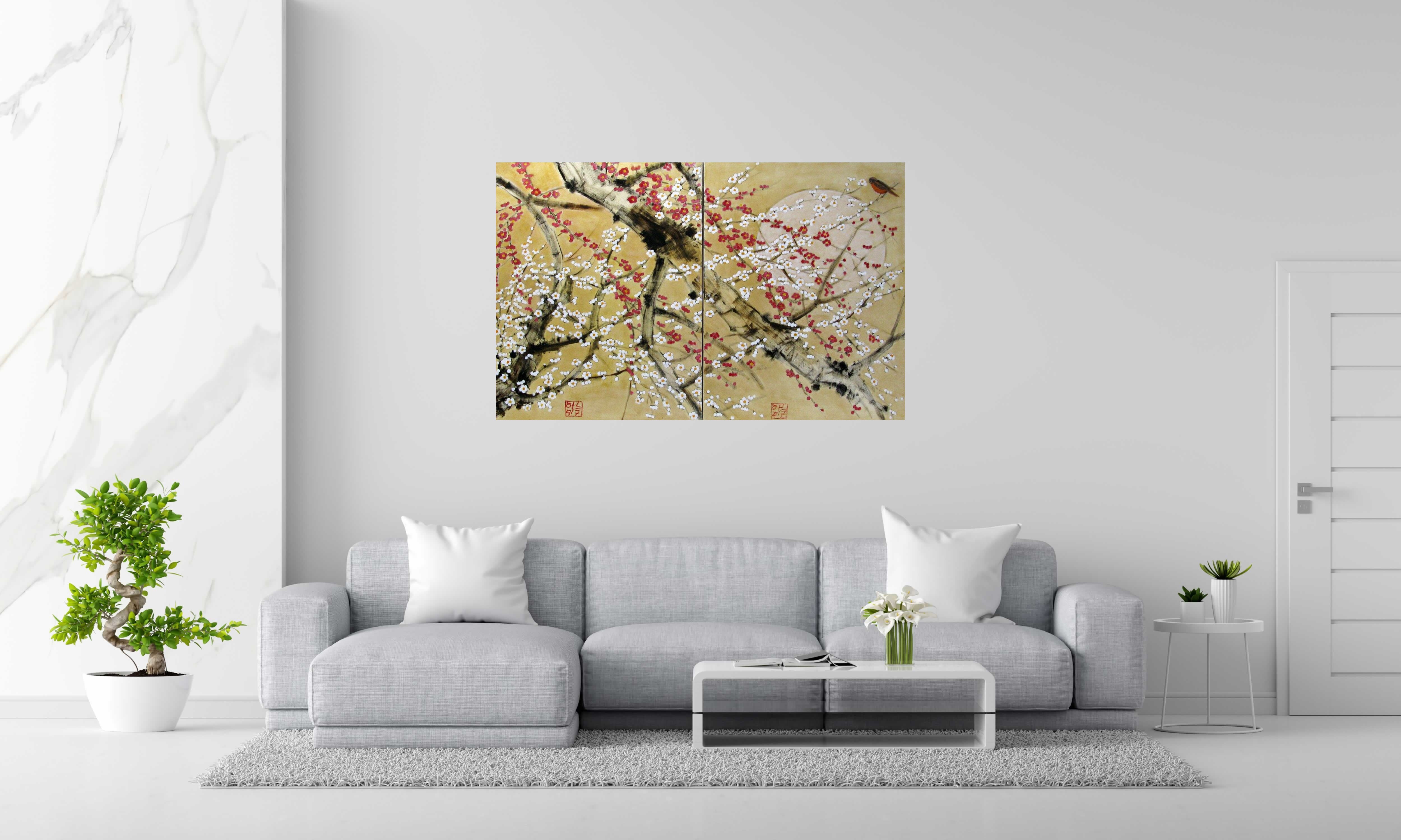 Tableau de JEONG MIN LEE a pour titre  Dyptique – Plénitude style figuratif dim : JEONG MIN LEEprix:1200