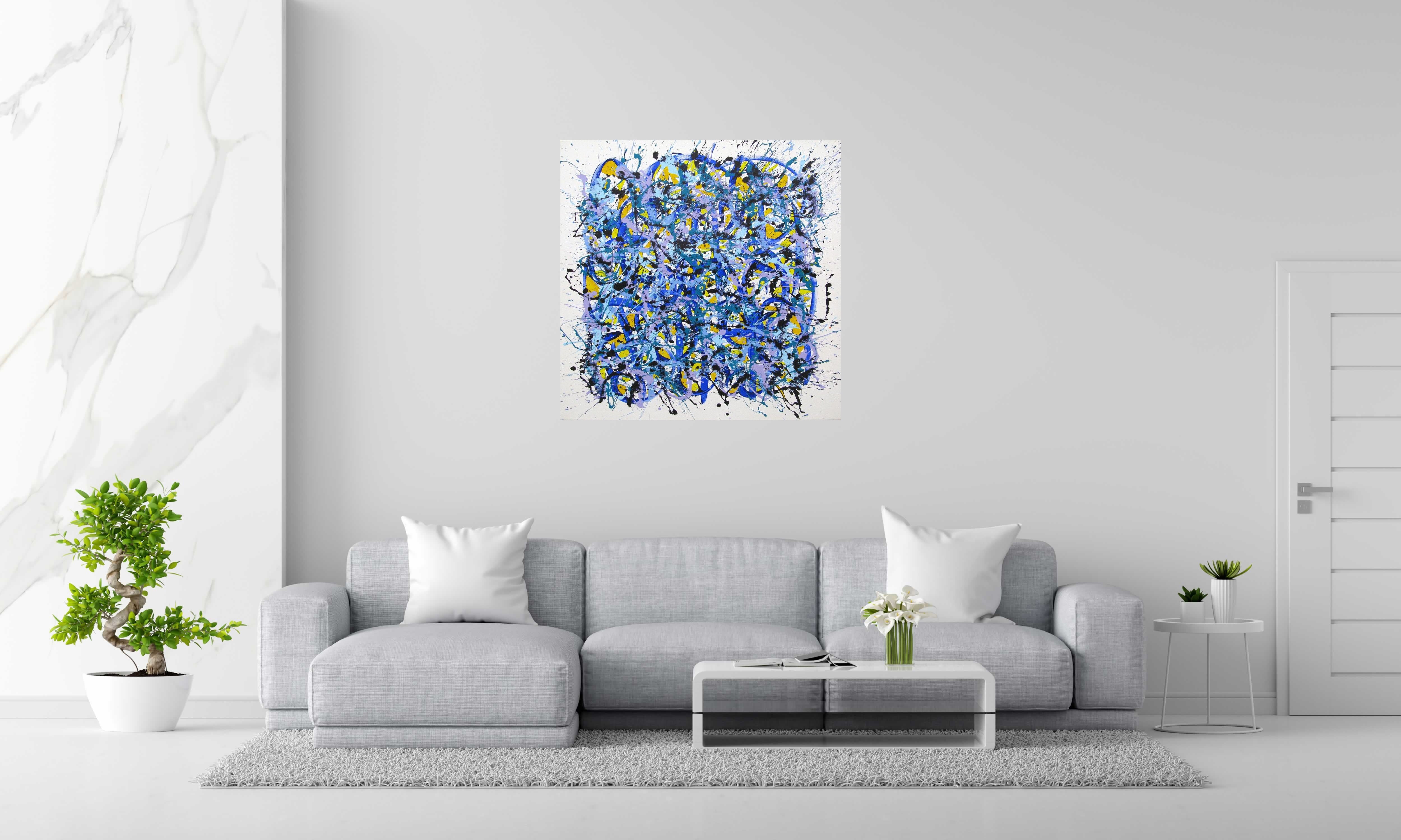 Tableau de STEPHANE RIME a pour titre  NONAME D52 style abstrait dim : STEPHANE RIMEprix:850
