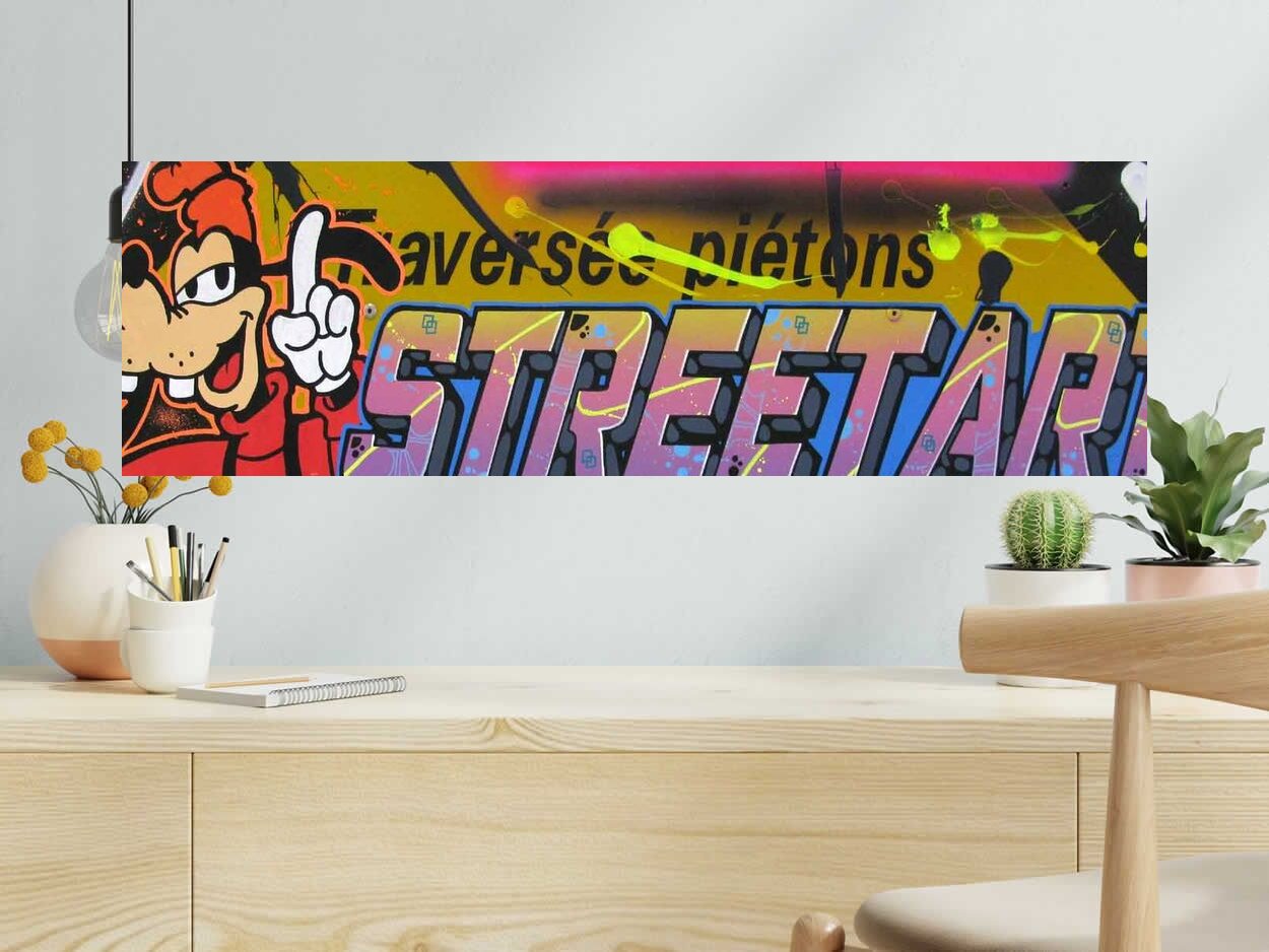 Tableau de KENY a pour titre  Plaque street art style graffiti, street art dim : KENYprix:900