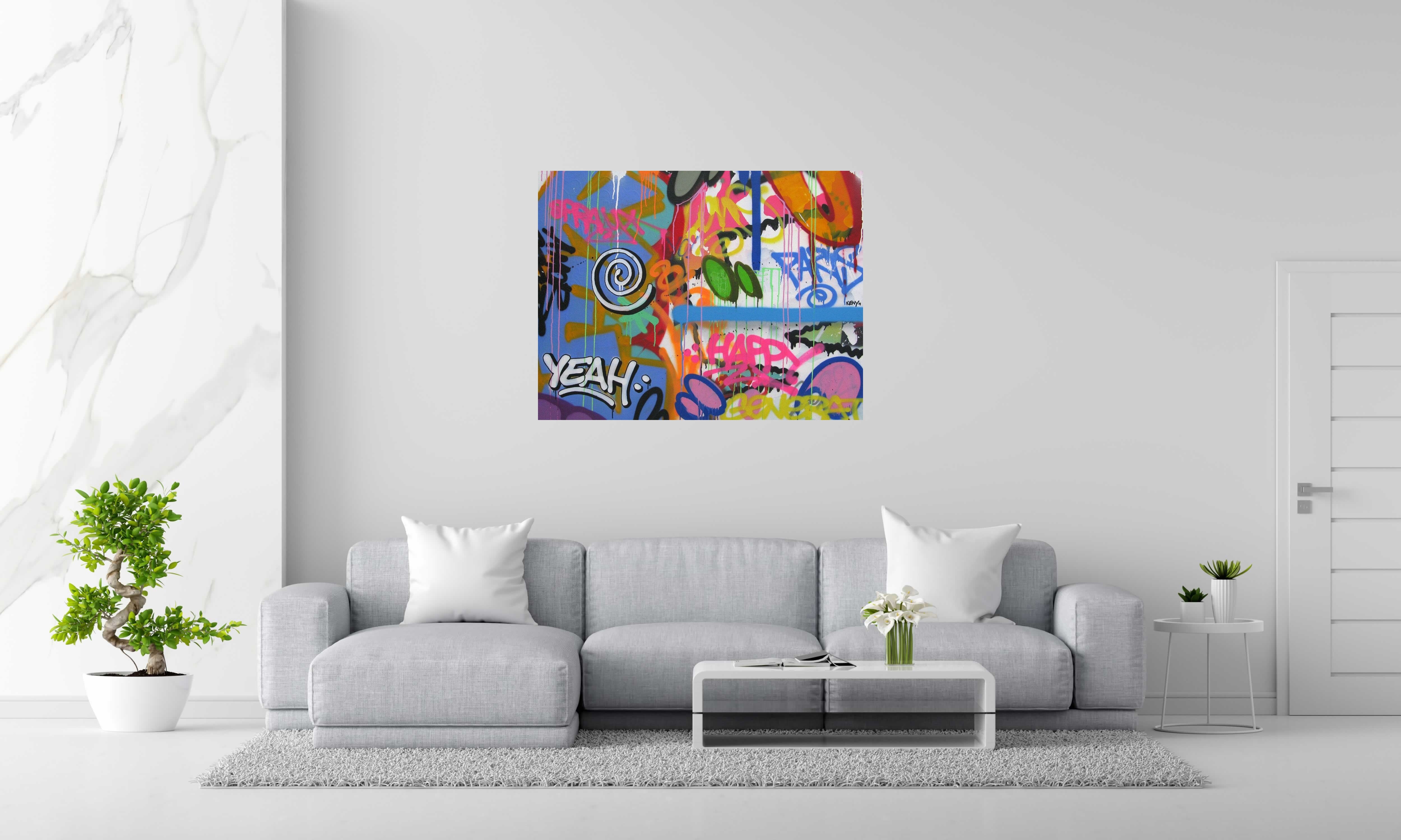 Tableau de KENY a pour titre  Degration style graffiti, street art dim : KENYprix:800