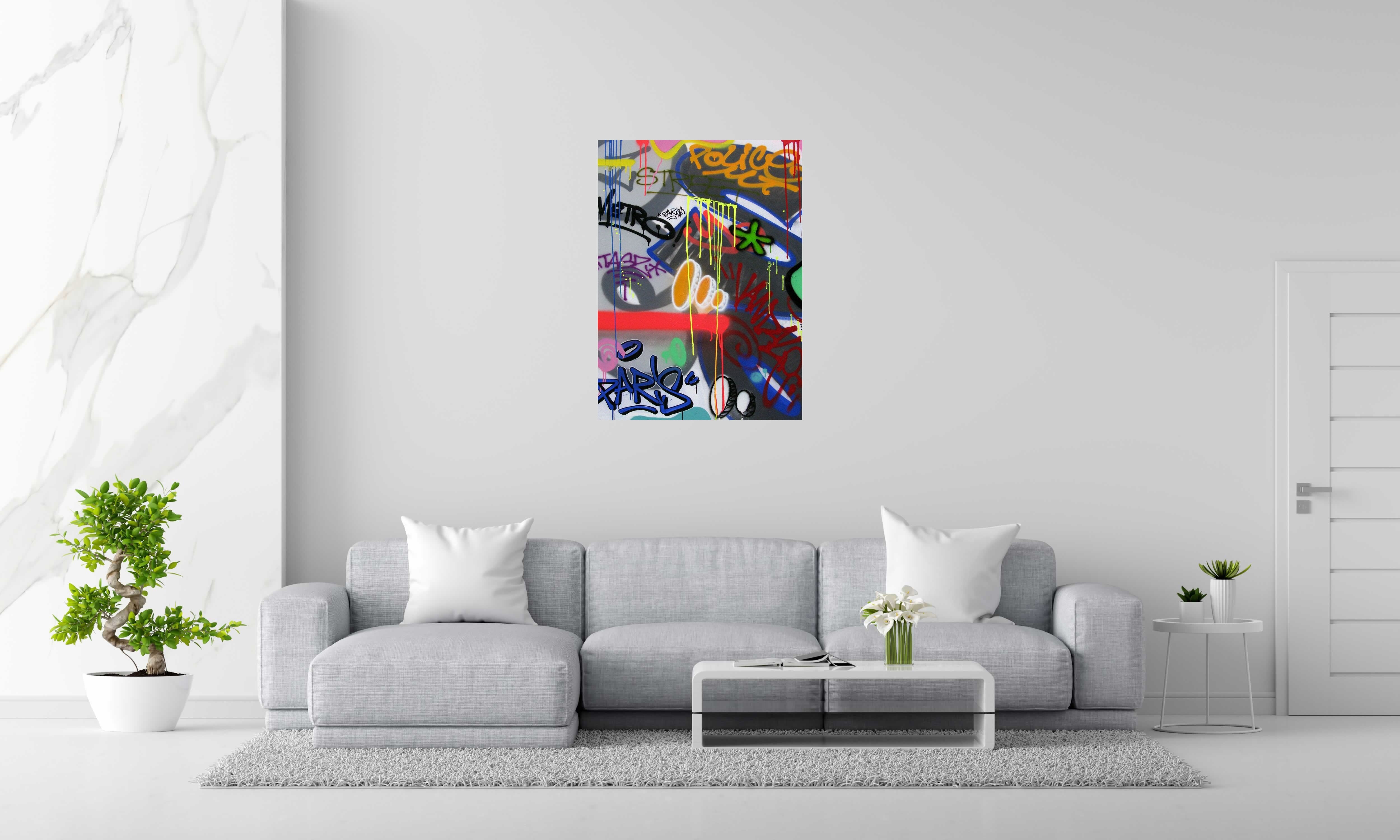 Tableau de KENY a pour titre  COLORAMAX 16 style graffiti, street art dim : KENYprix:800