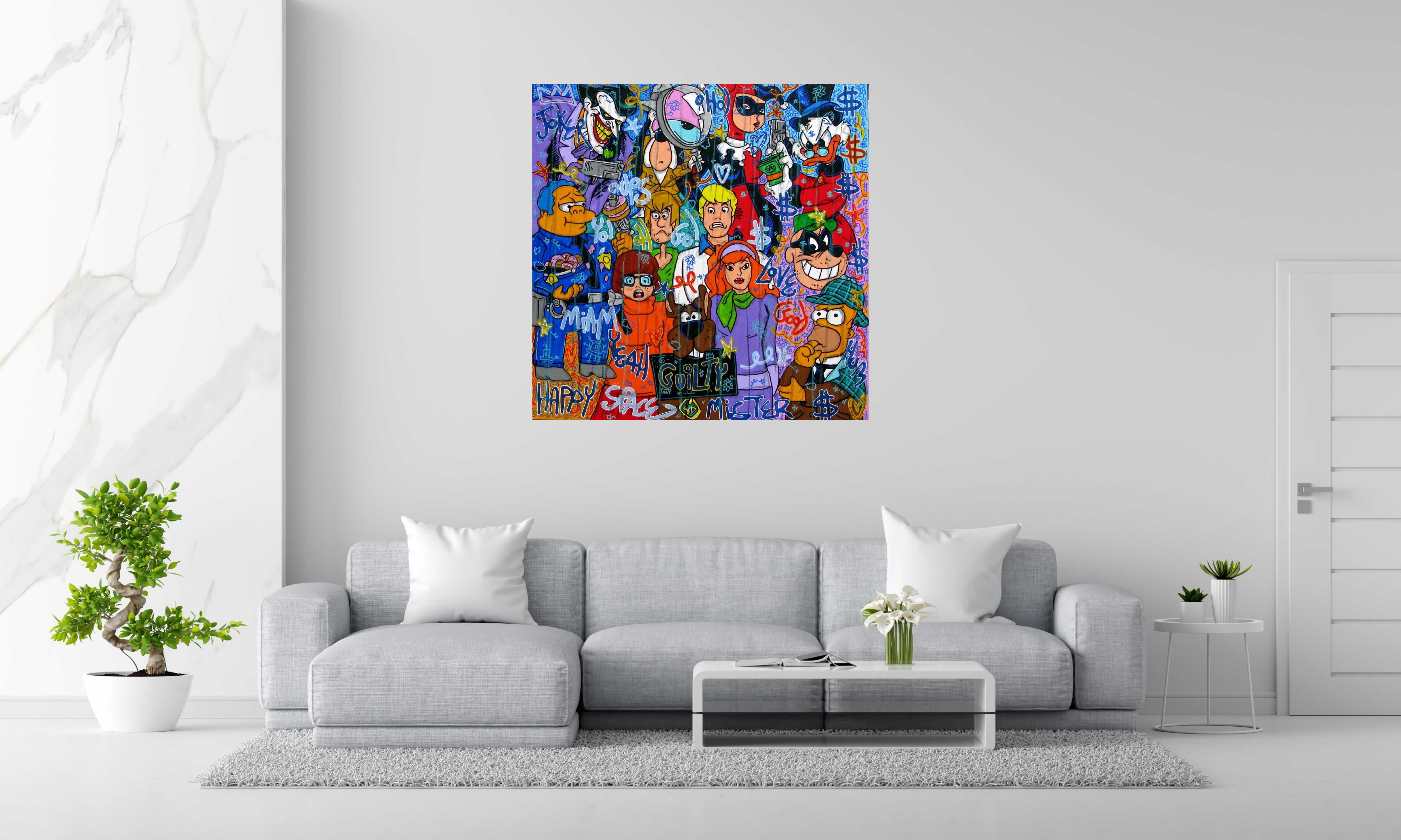 Tableau de RICO SAB a pour titre  Guilty style street pop art, street art dim : RICO SABprix:1200