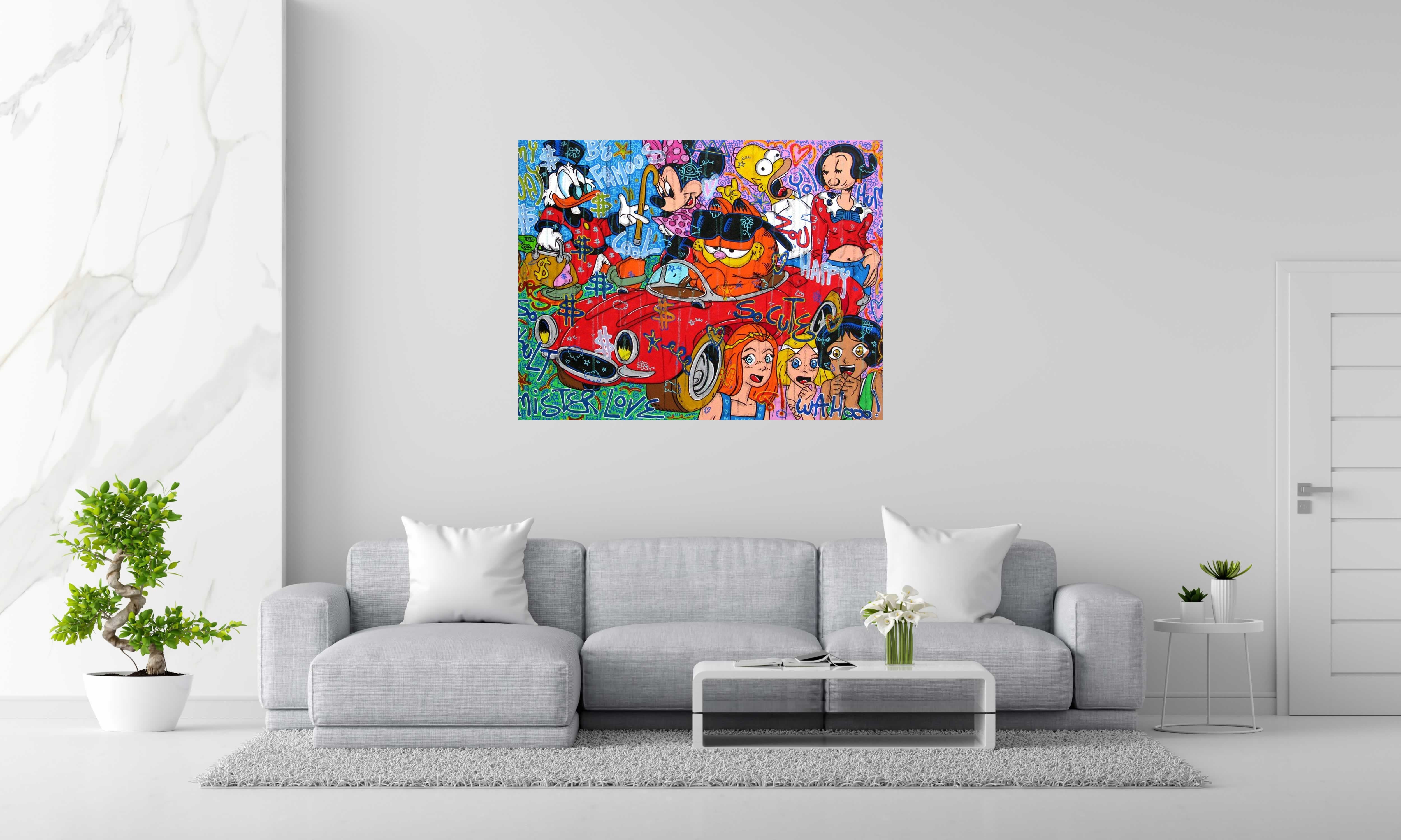Tableau de RICO SAB a pour titre  Be famous $ style street pop art dim : RICO SABprix:1350