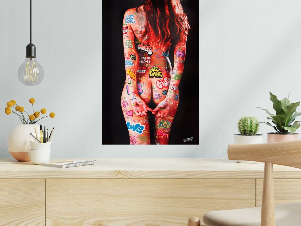 Editions d'art de BLACH a pour titre  Erotic Graffiti Couleur style street art dim : BLACHprix:100