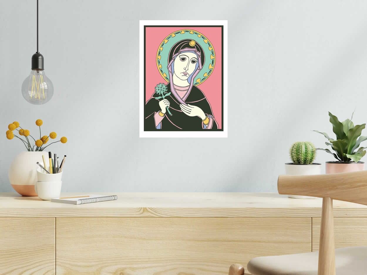 Editions d'art de Mark Temlett a pour titre  Icone style graphique dim : Mark Temlettprix:100