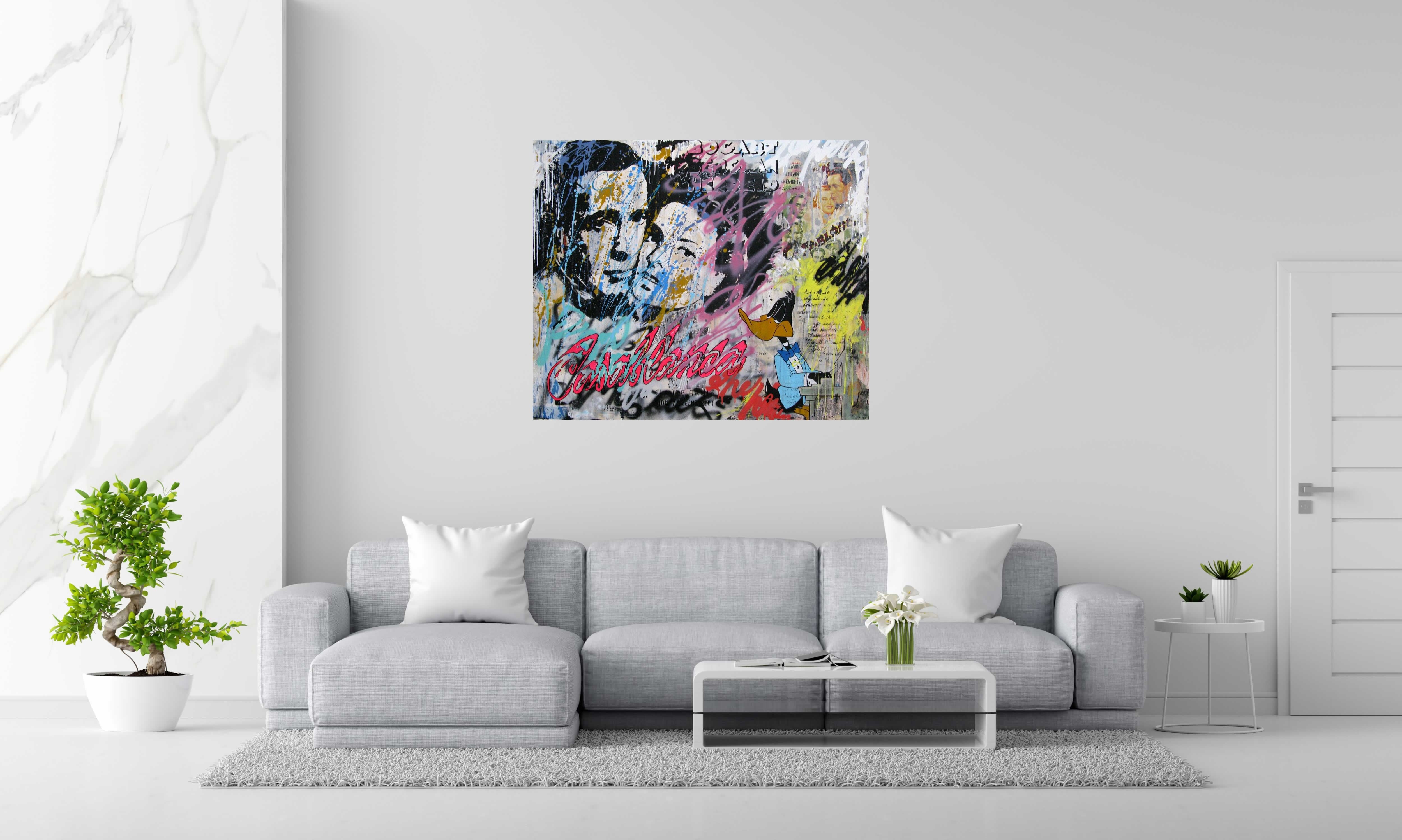 Tableau de PATRICIA GADISSEUR a pour titre  Casablanca style graffiti, street pop art dim : PATRICIA GADISSEURprix:1100