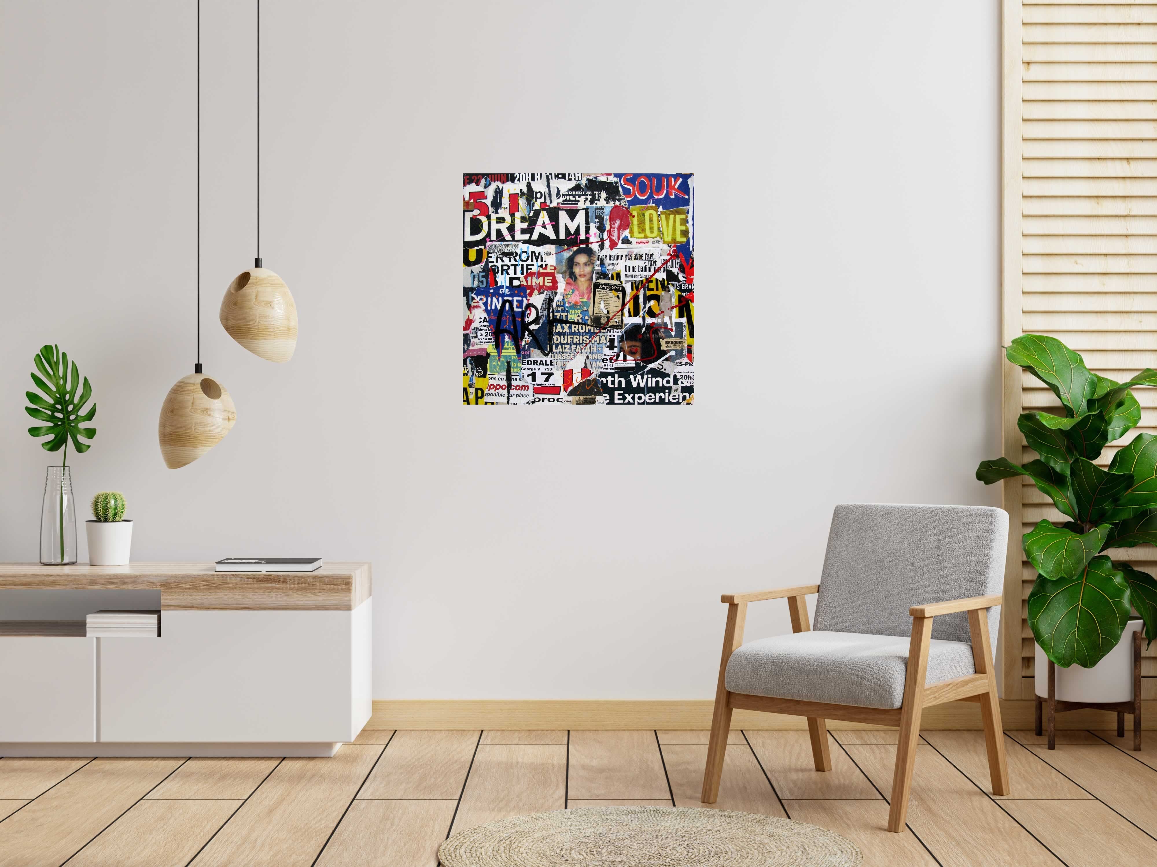 Tableau de PODKOL a pour titre  Souk experience style street art dim : PODKOLprix:550