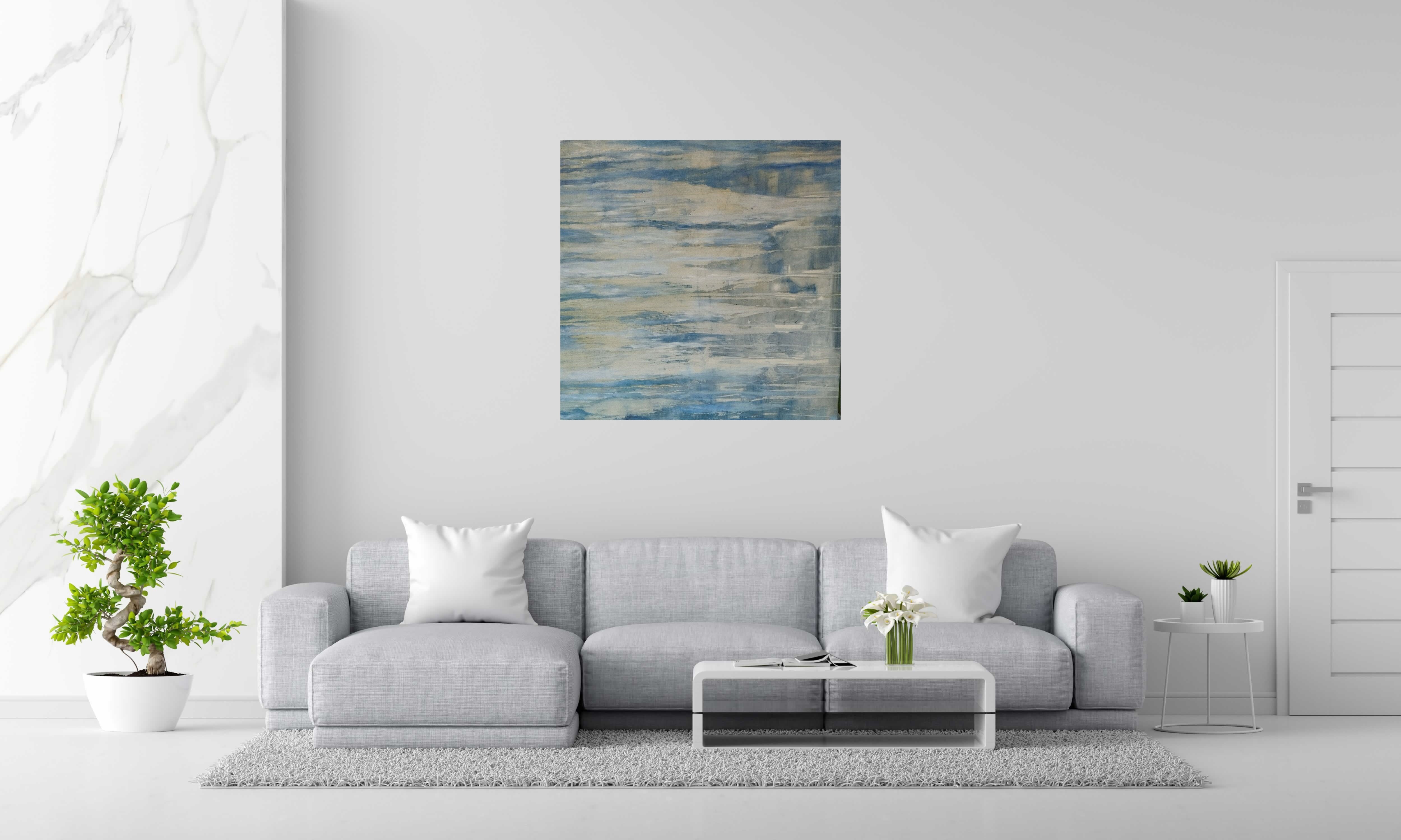 Tableau de PASCALE JACQUEMOND a pour titre  Alluvions style abstrait dim : PASCALE JACQUEMONDprix:850