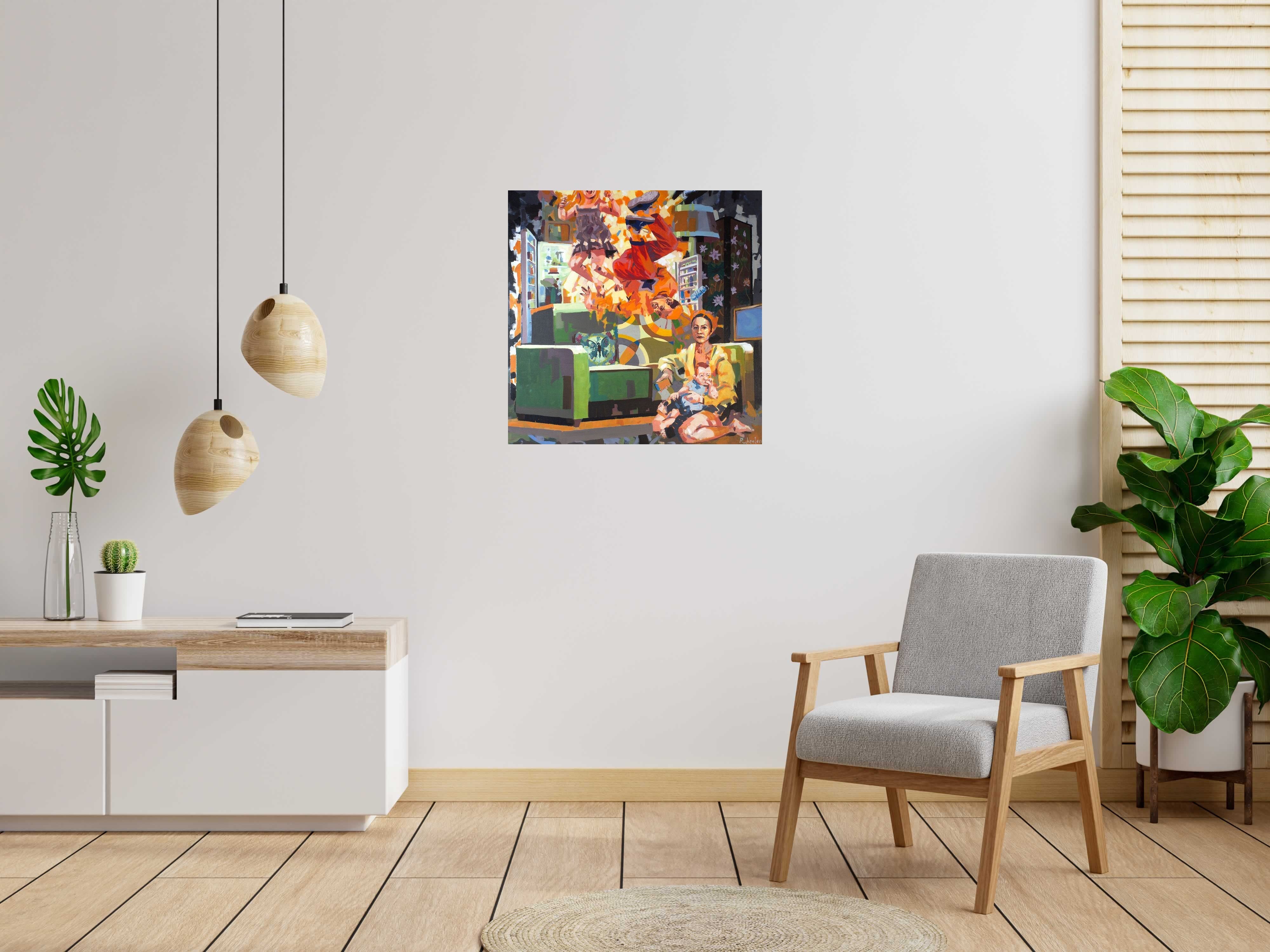 Tableau de HEATON RUDYARD a pour titre  Atomic fridge style figuratif dim : HEATON RUDYARDprix:900