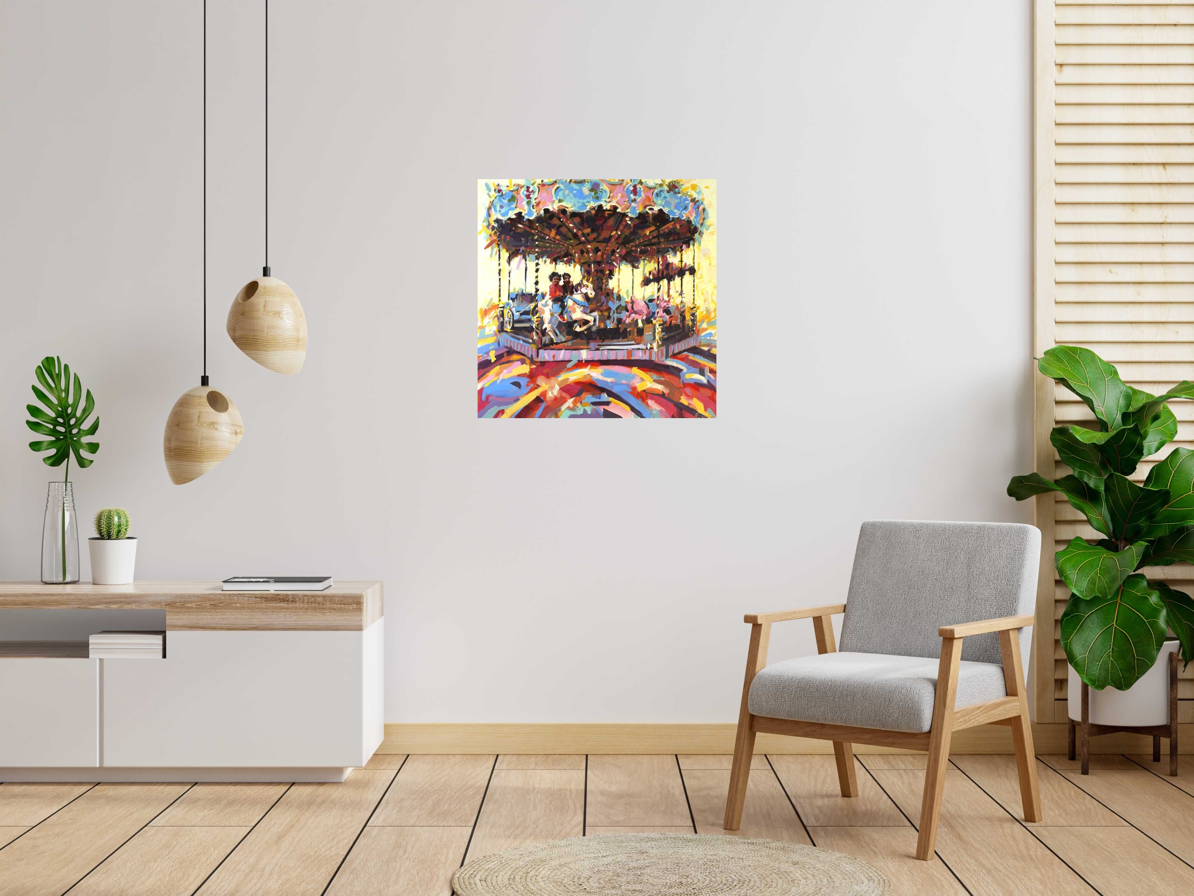 Tableau de HEATON RUDYARD a pour titre  Manege et cheval style figuratif dim : HEATON RUDYARDprix:900