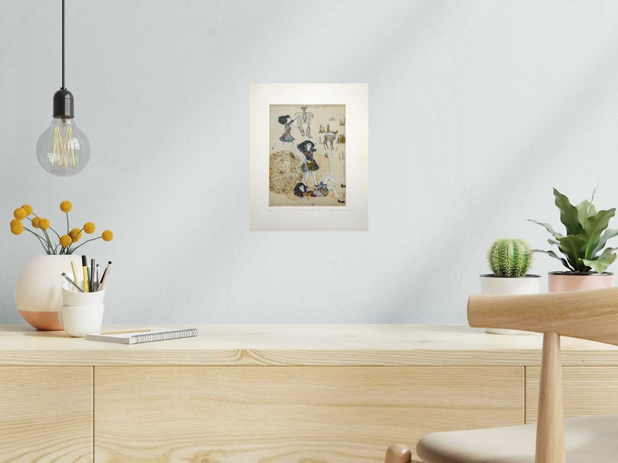 Editions d'art de ATSUKO ISHII a pour titre  Spin a good Yarn style figuratif dim : ATSUKO ISHIIprix:130