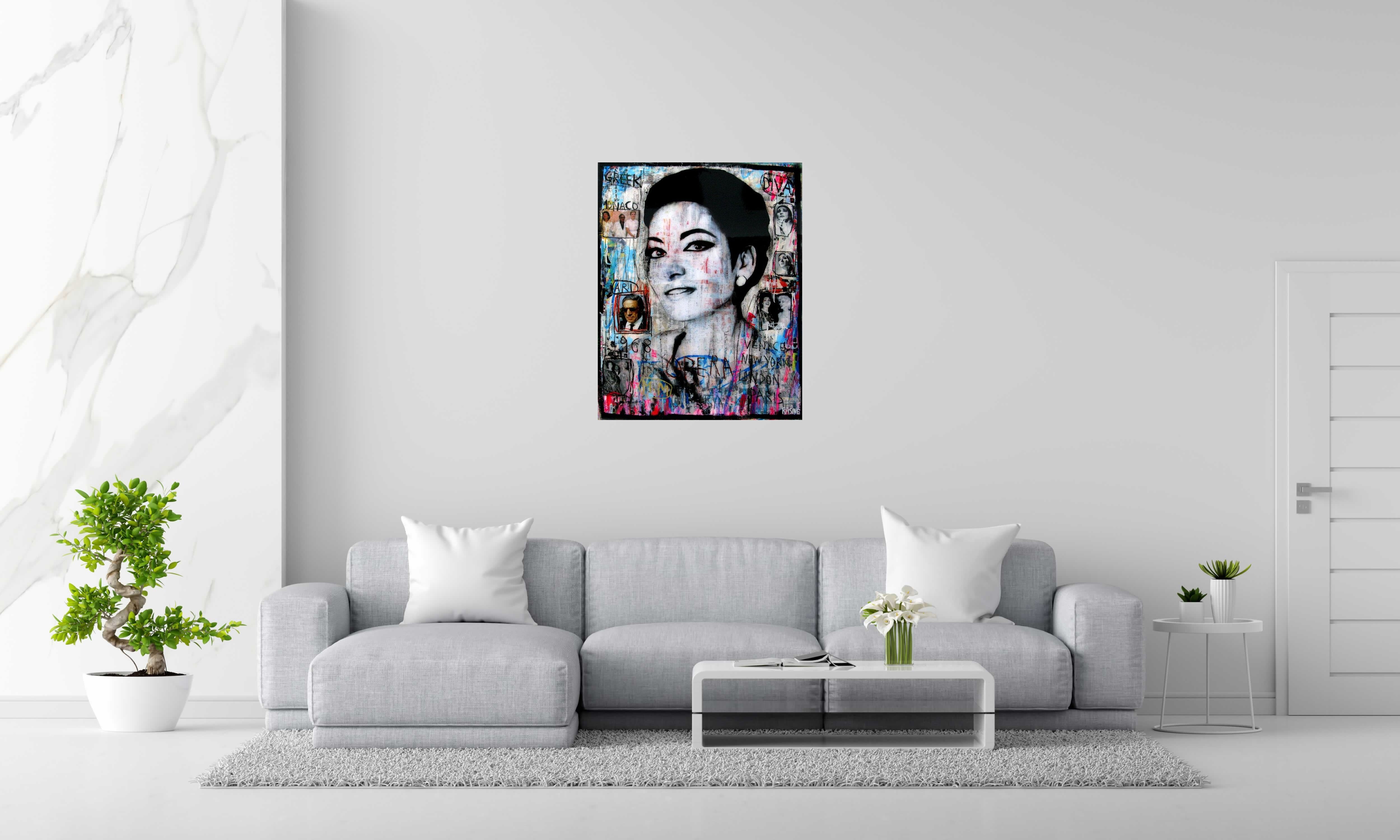 Tableau de THIERRY RASINE a pour titre  Greek Diva style street pop art dim : THIERRY RASINEprix:1200