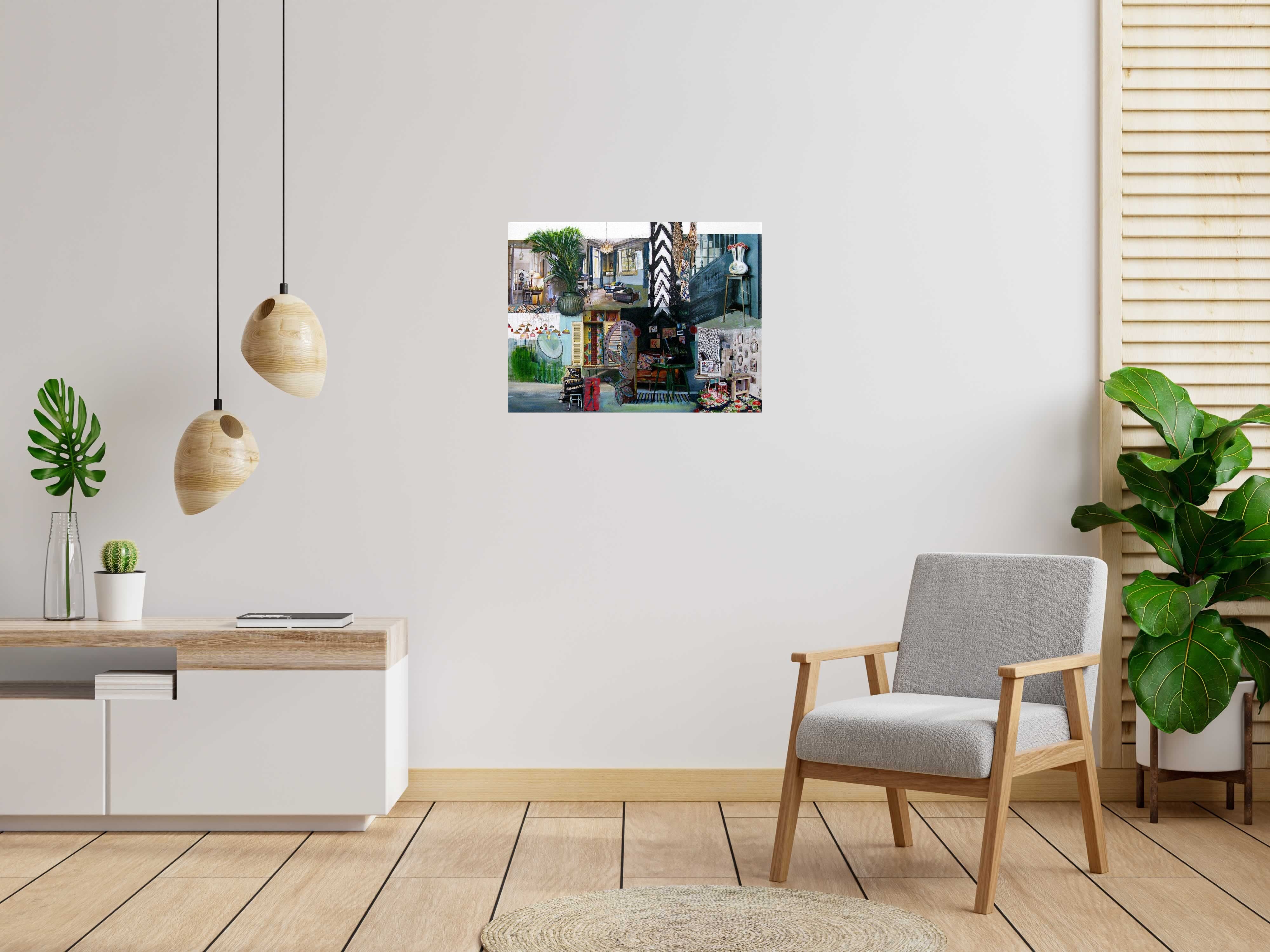 Tableau de VEROE a pour titre  Tentures et peintures style figuratif dim : VEROEprix:400