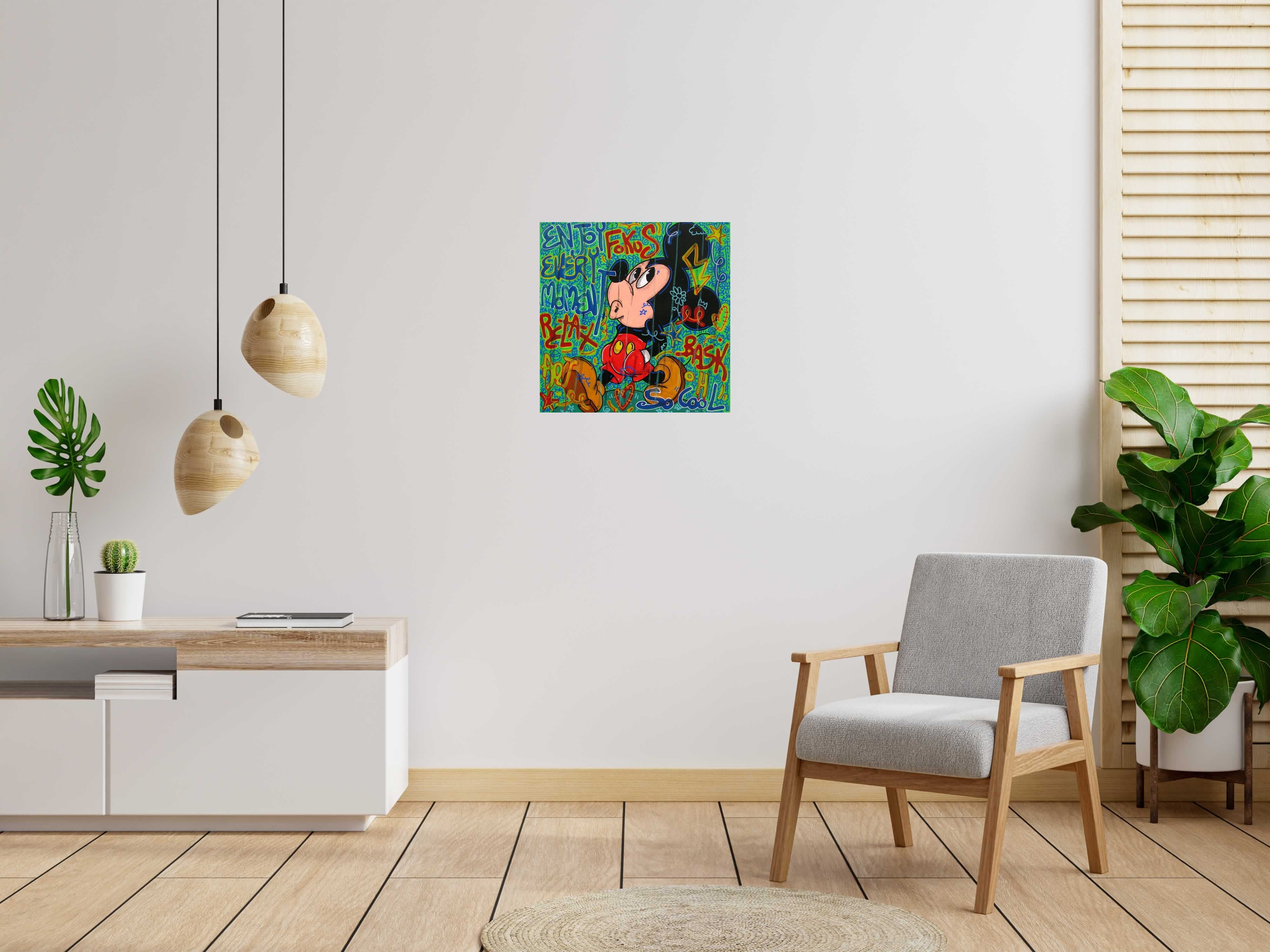 Tableau de RICO SAB a pour titre  Enjoy every moment style street pop art, street art dim : RICO SABprix:320