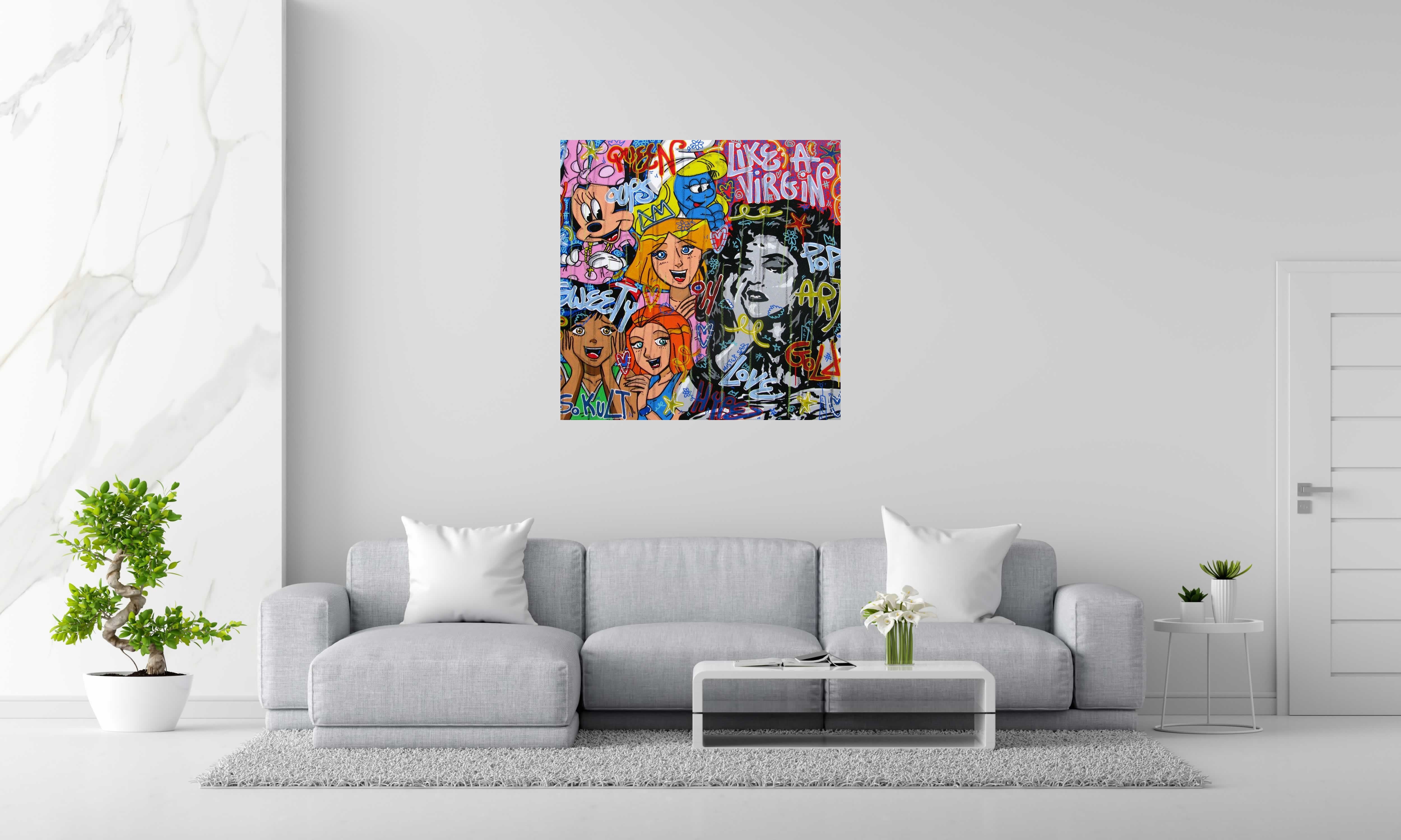 Tableau de RICO SAB a pour titre  Like a virgin style street pop art, street art dim : RICO SABprix:950