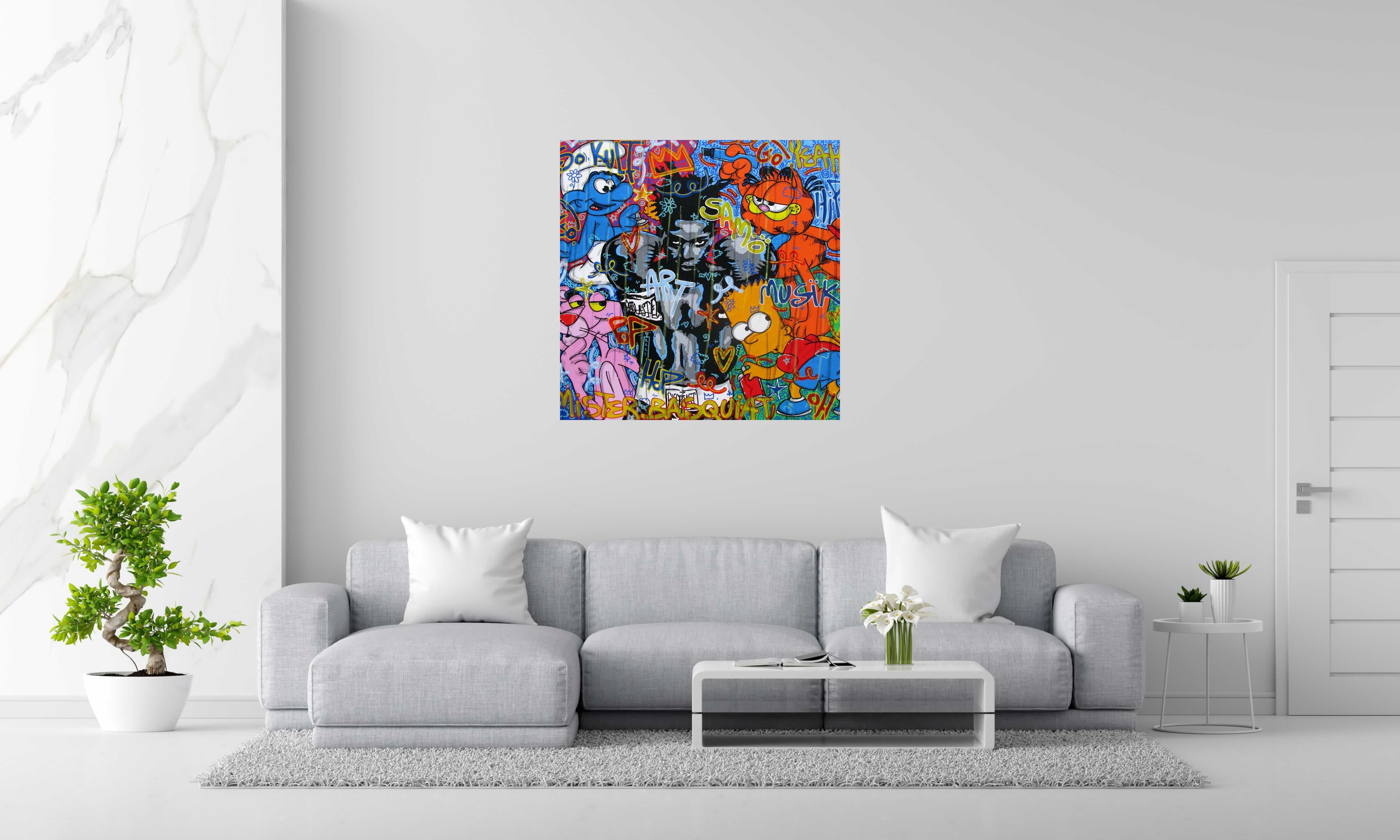 Tableau de RICO SAB a pour titre  Hey Sam style street pop art, street art dim : RICO SABprix:950