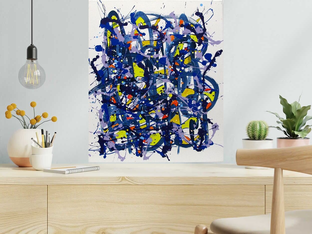 Tableau de STEPHANE RIME a pour titre  NONAME D115 style abstrait dim : STEPHANE RIMEprix:350