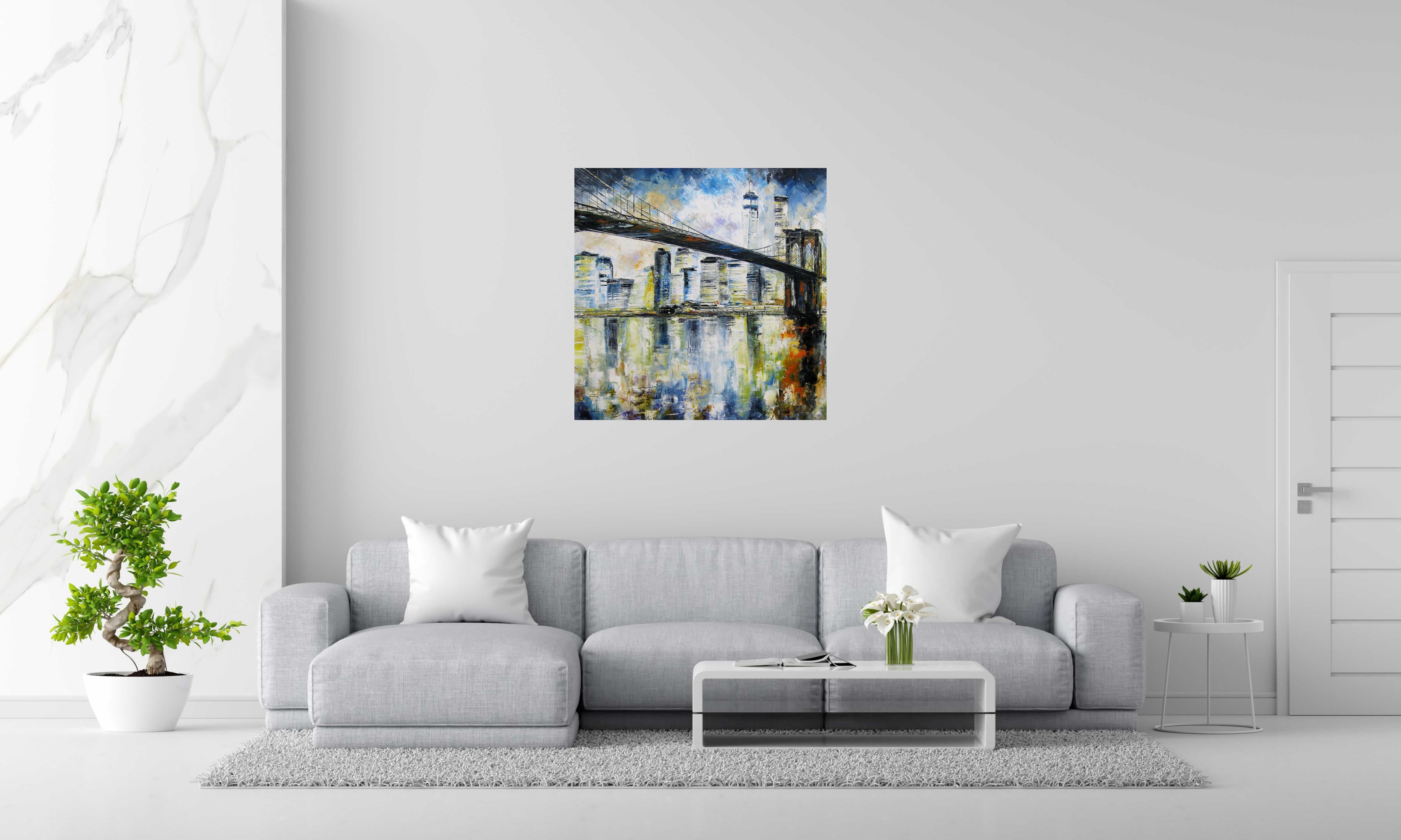 Tableau de PHIL a pour titre  Brooklyn bridge style figuratif dim : PHILprix:700
