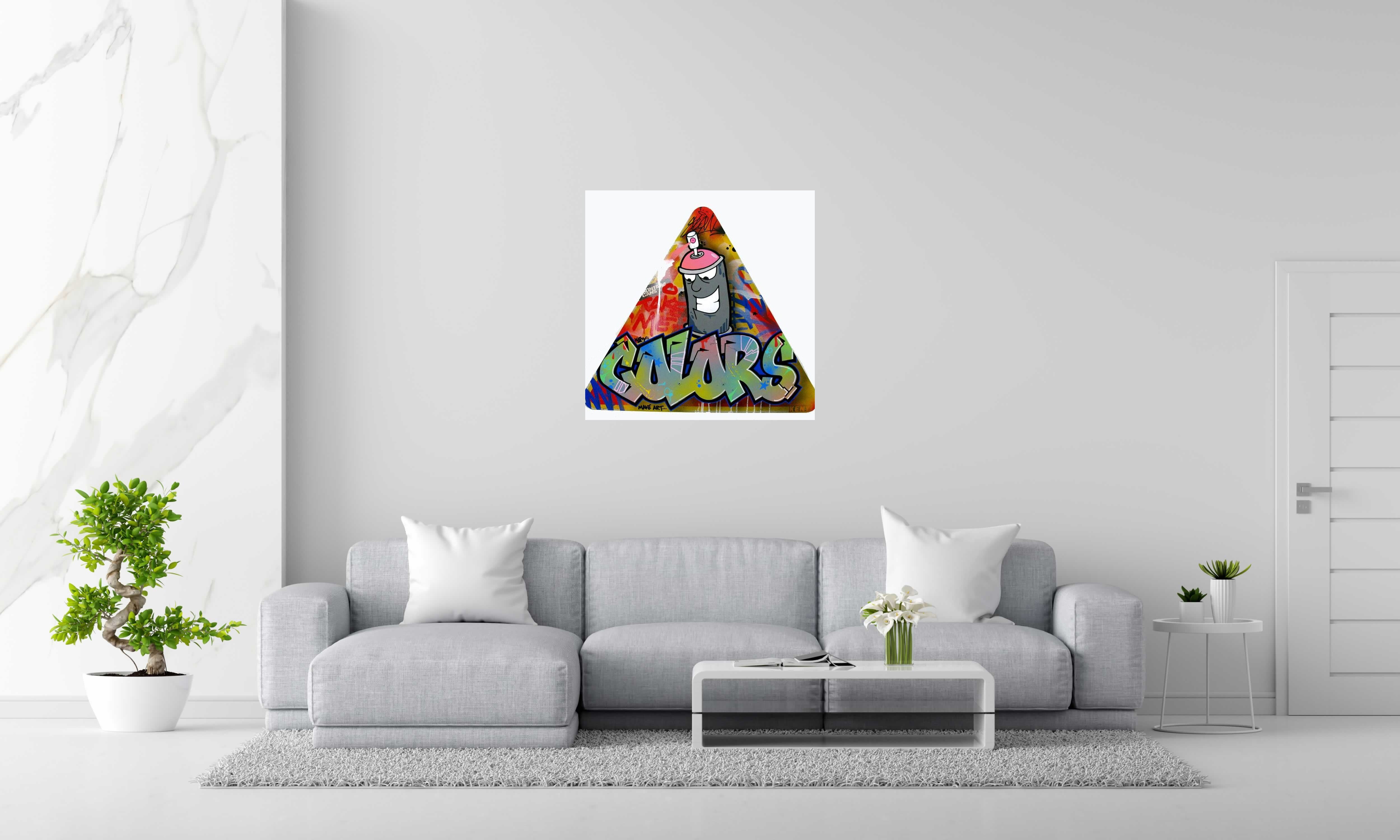 Tableau de KENY a pour titre  Spray colors style graffiti, street art dim : KENYprix:400