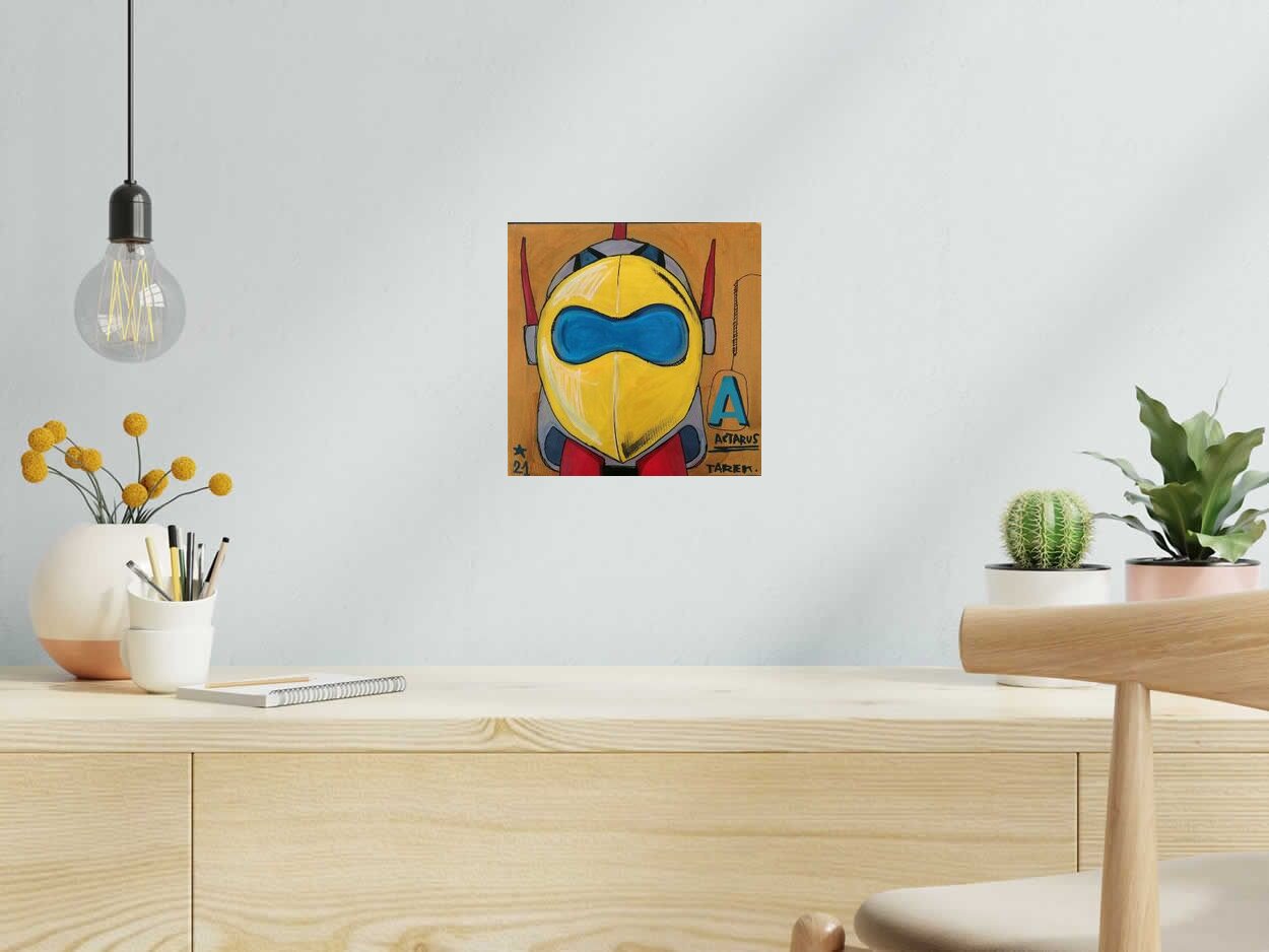 Tableau de TAREK a pour titre  Actarus style street pop art dim : TAREKprix:300