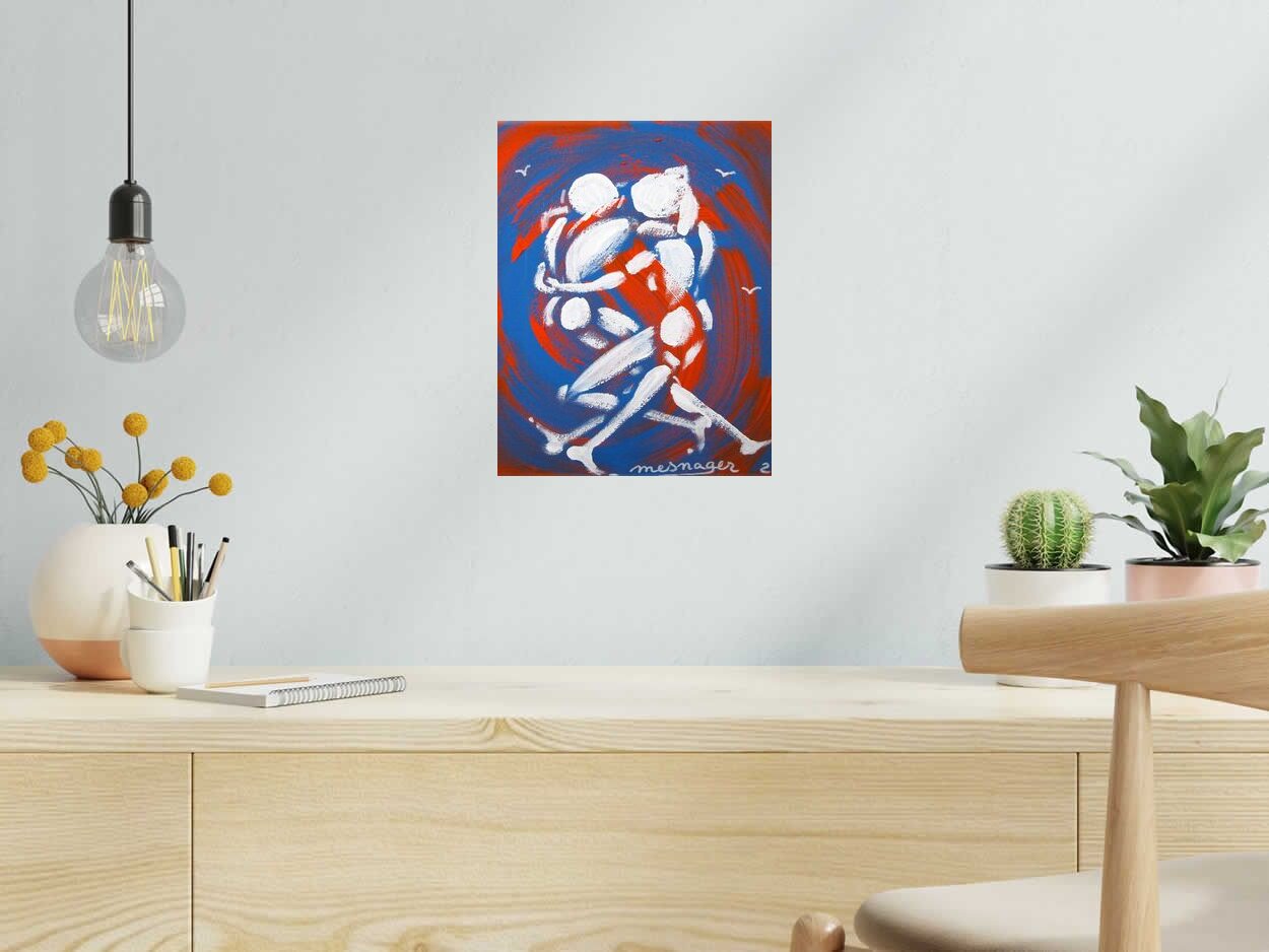 Tableau de JEROME MESNAGER a pour titre  TOILE 200 style figuratif dim : JEROME MESNAGERprix:550