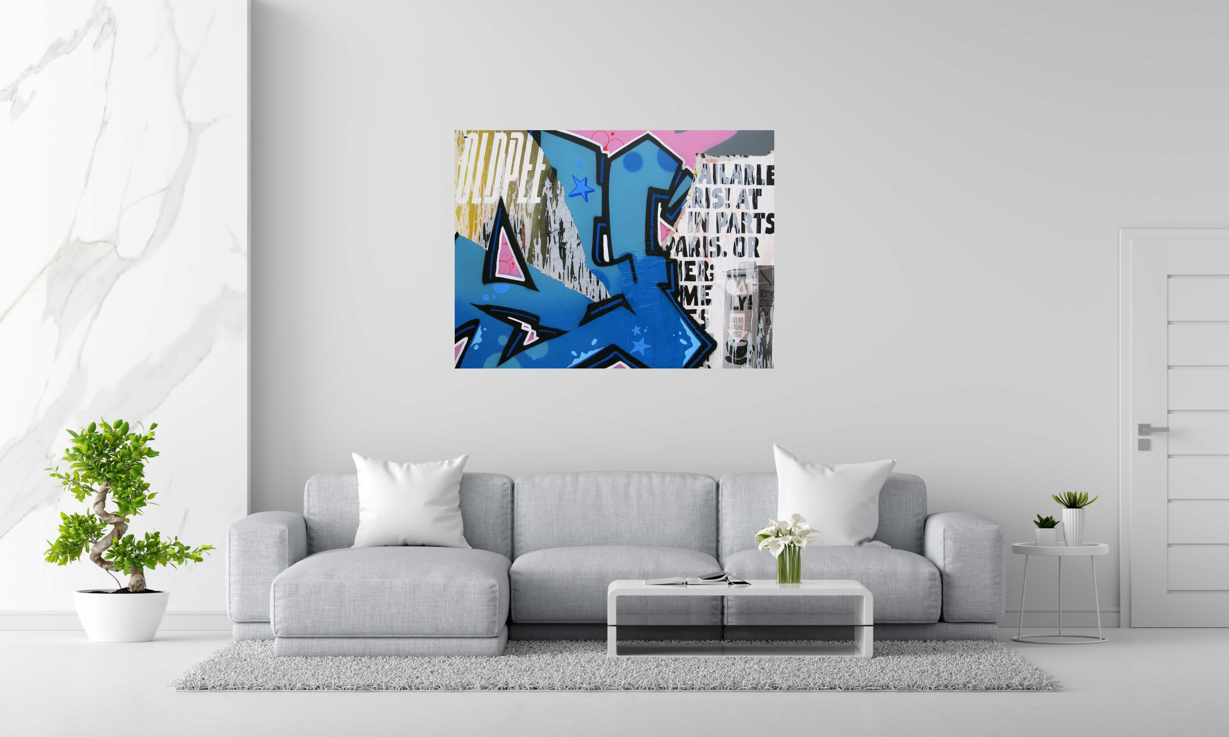 Tableau de KENY a pour titre  Paris style graffiti, street art dim : KENYprix:1000