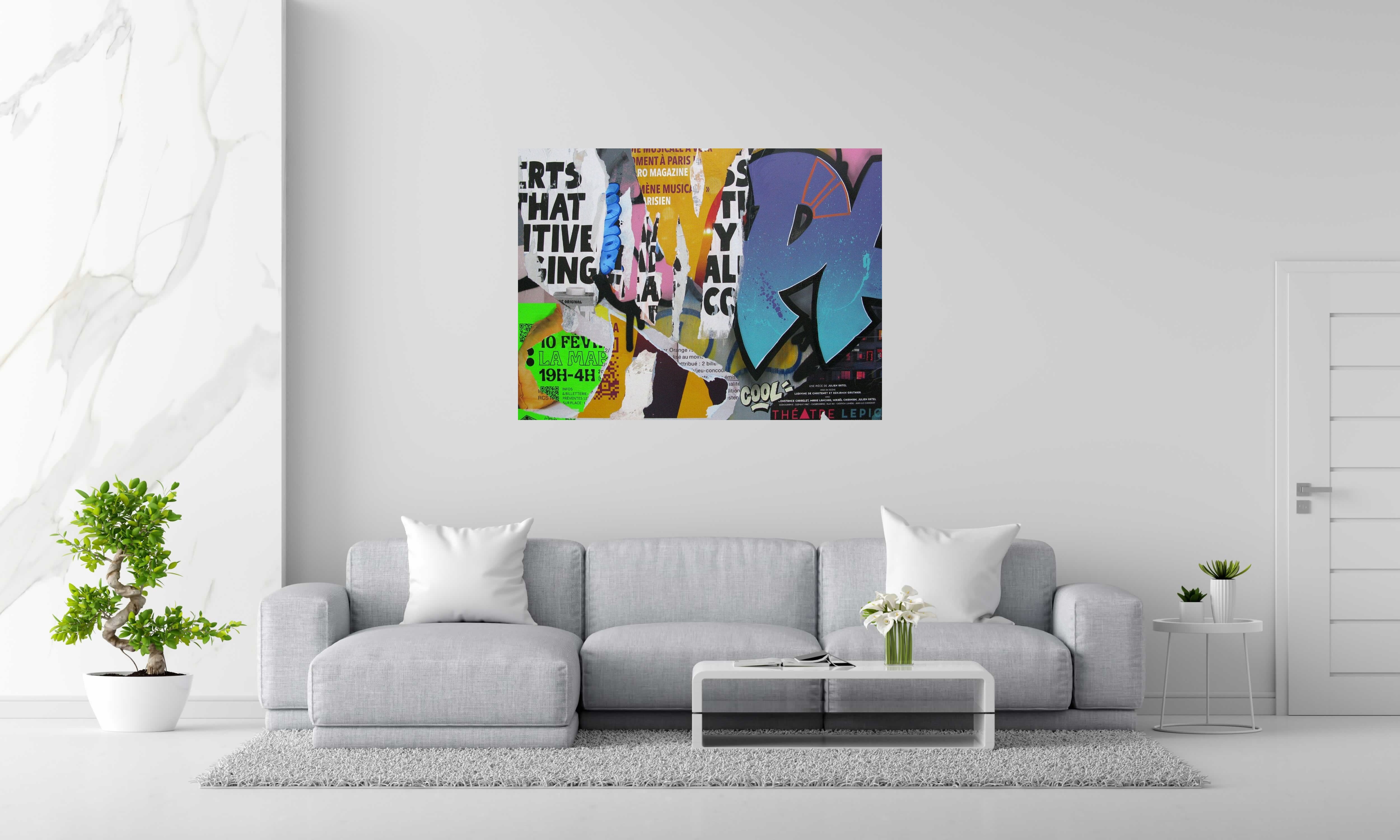 Tableau de KENY a pour titre  Marbre style graffiti, street art dim : KENYprix:1000