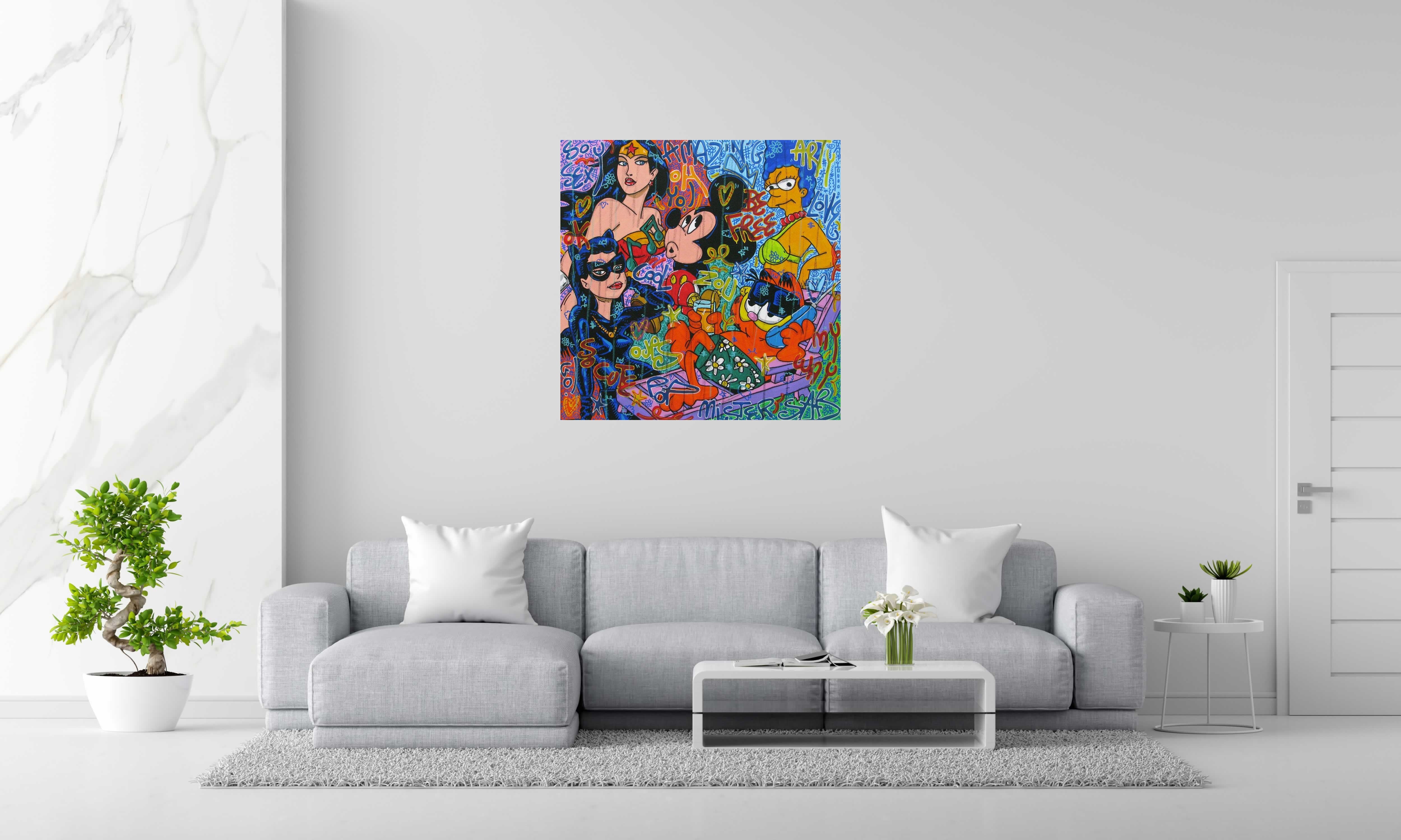 Tableau de RICO SAB a pour titre  So sexy style street pop art, street art dim : RICO SABprix:950