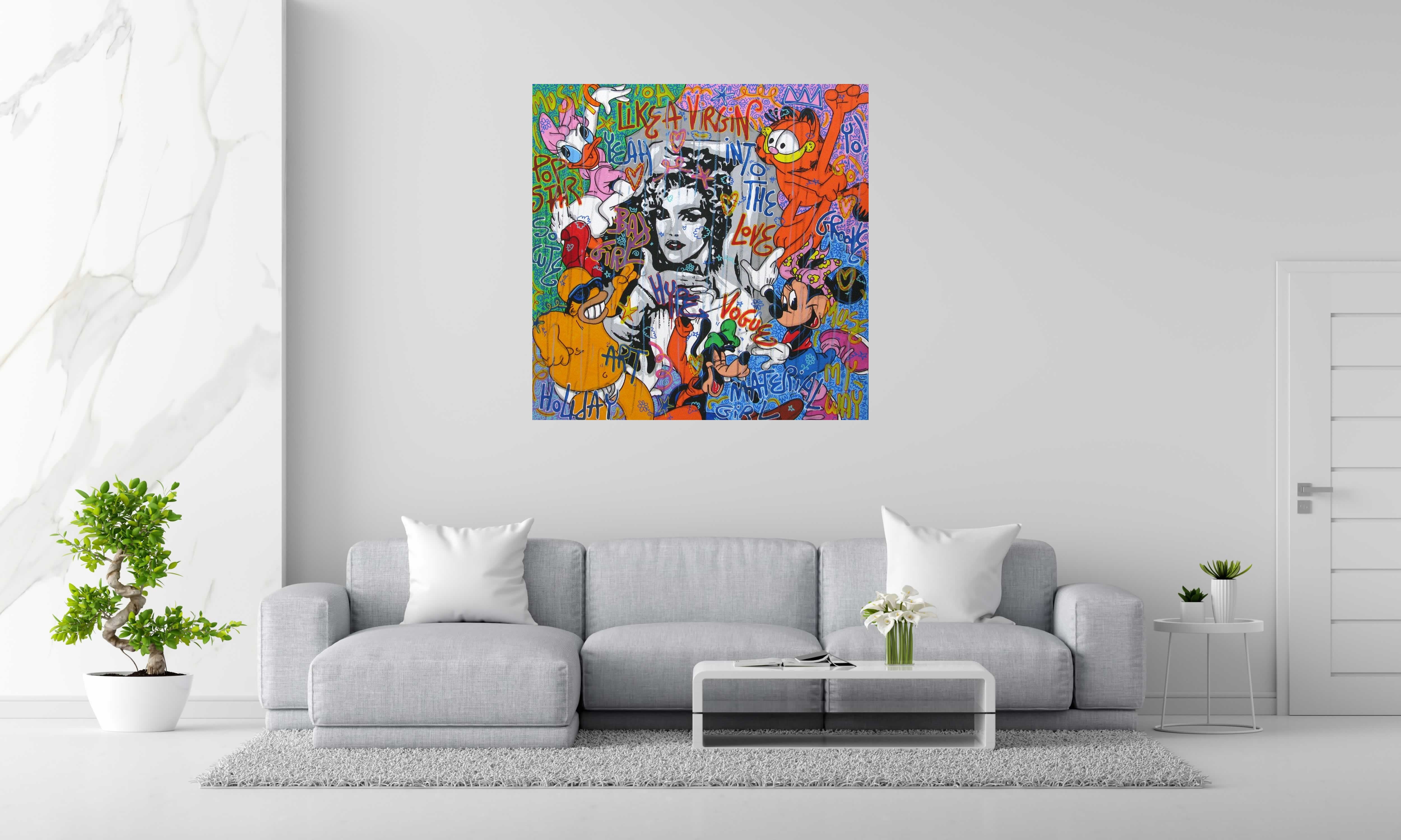 Tableau de RICO SAB a pour titre  Madonna style street pop art, street art dim : RICO SABprix:1200