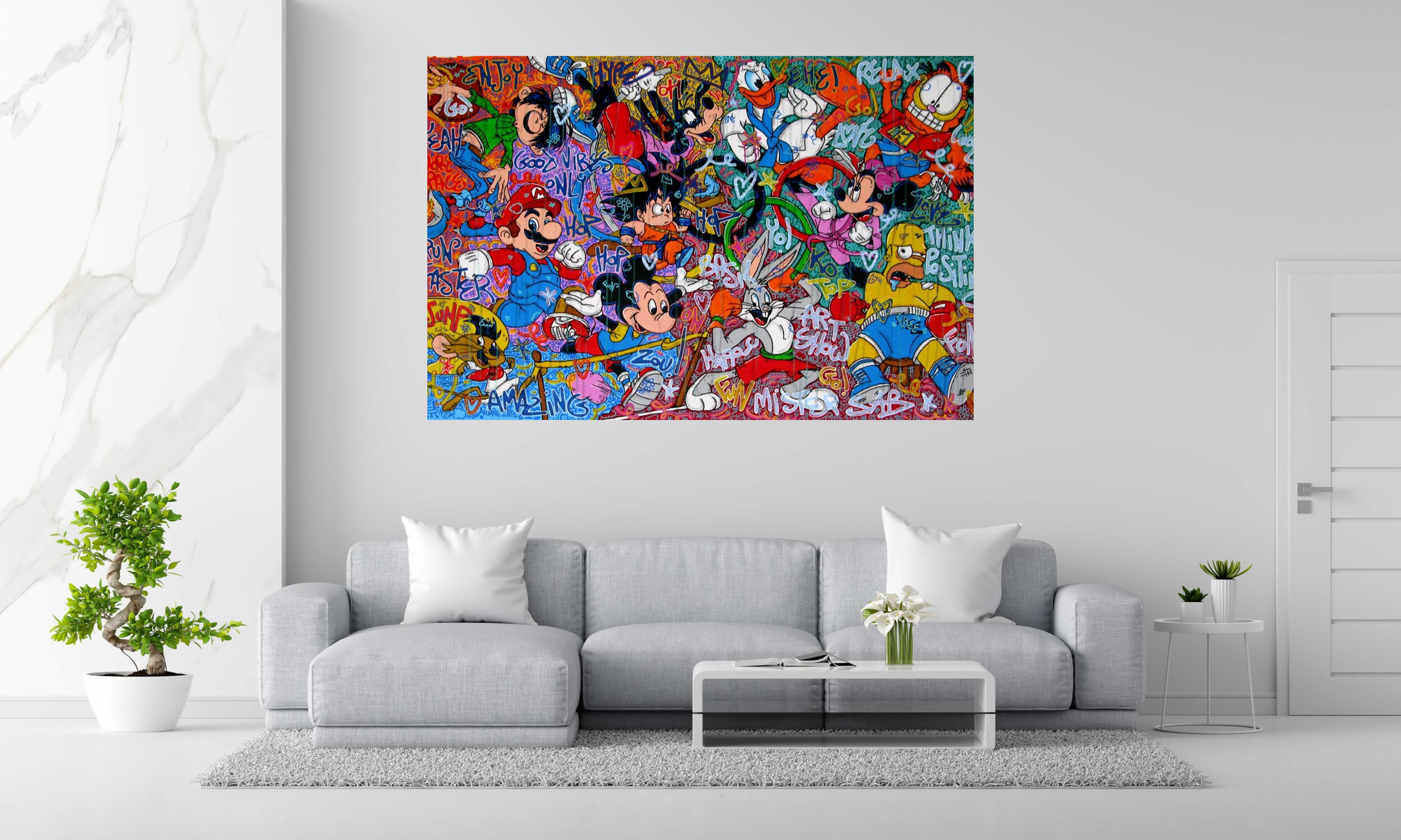 Tableau de RICO SAB a pour titre  JO Paris 2024 style street pop art dim : RICO SABprix:2200