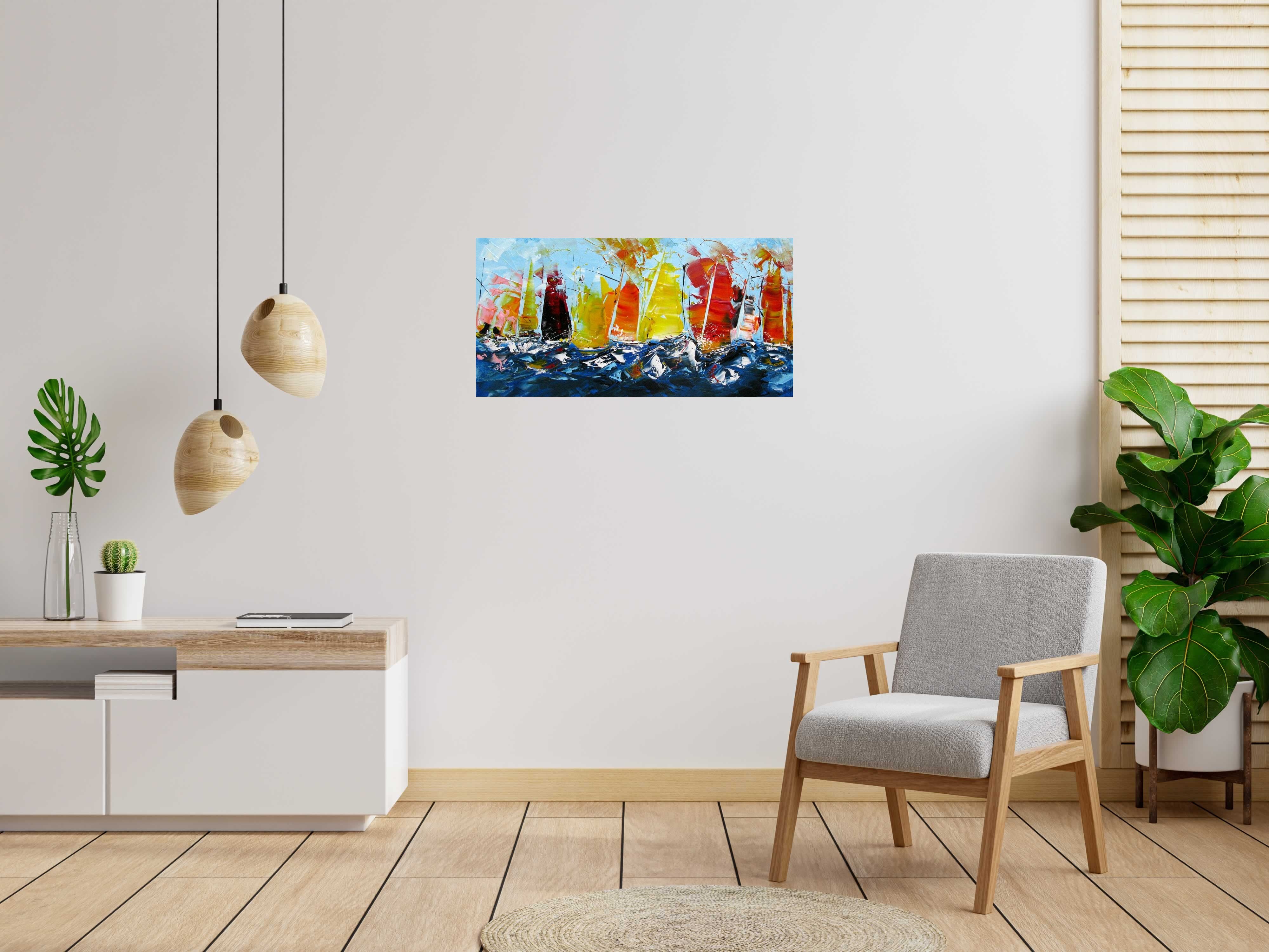 Tableau de F. BOUTET a pour titre  MARINE ABSTRAITE 2024-49 style abstrait dim : F. BOUTETprix:600
