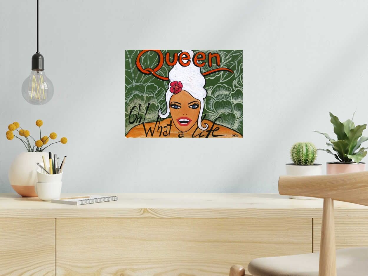 Tableau de CACOU a pour titre  Queen style graphique dim : CACOUprix:150