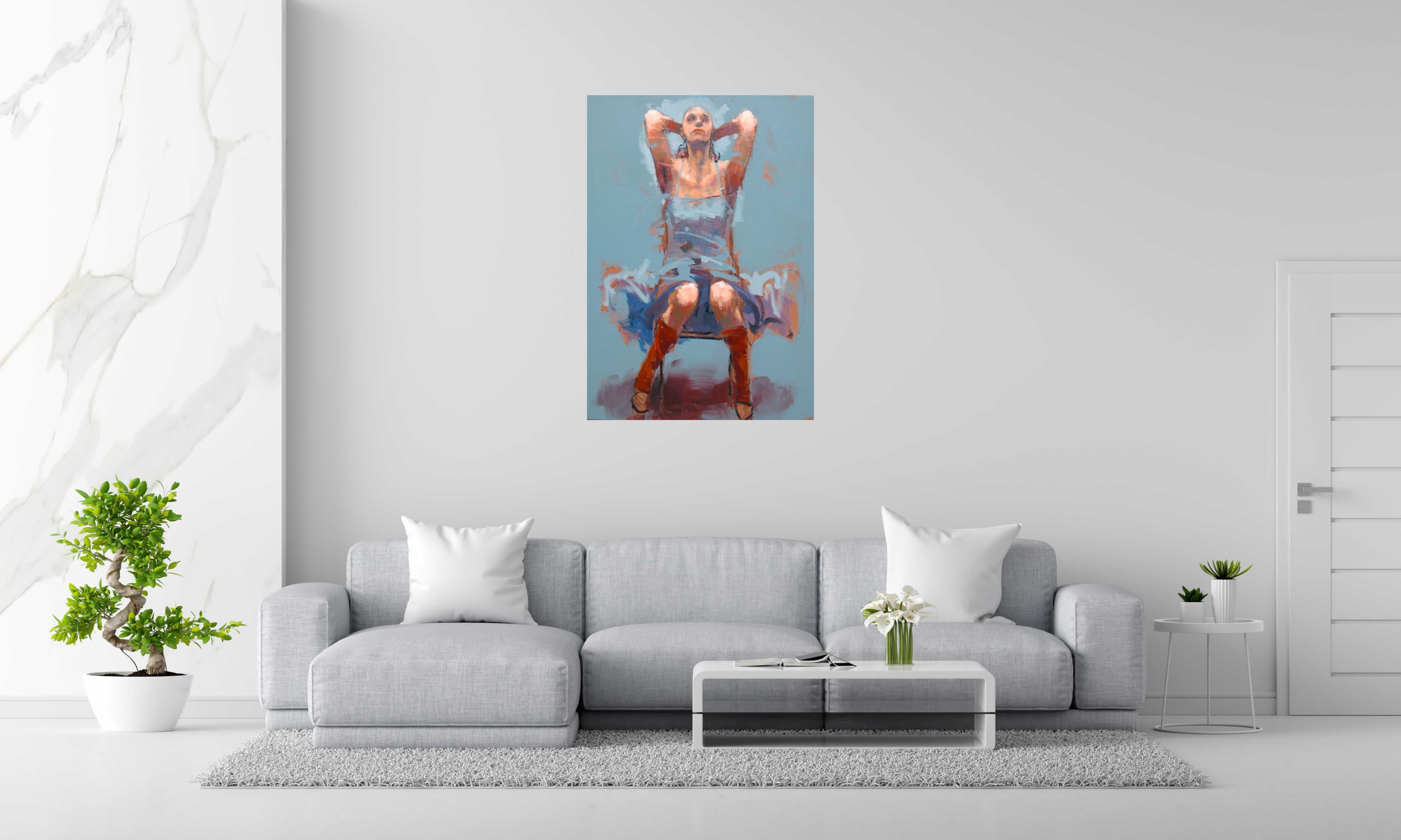 Tableau de MASSEBEUF Olivier a pour titre  Them style figuratif dim : MASSEBEUF Olivierprix:1200