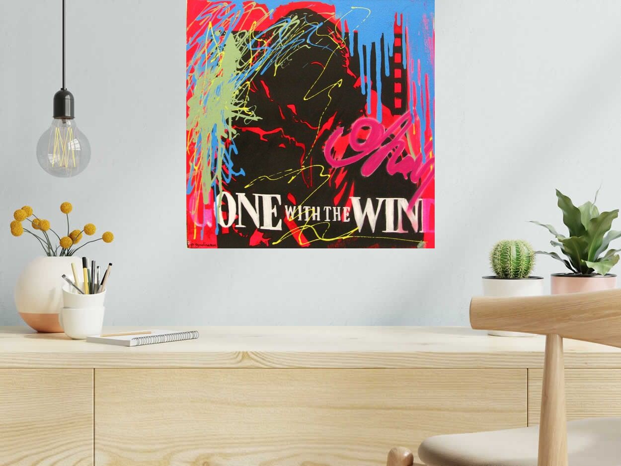 Tableau de PATRICIA GADISSEUR a pour titre  one with the wind style street pop art, graffiti dim : PATRICIA GADISSEURprix:320