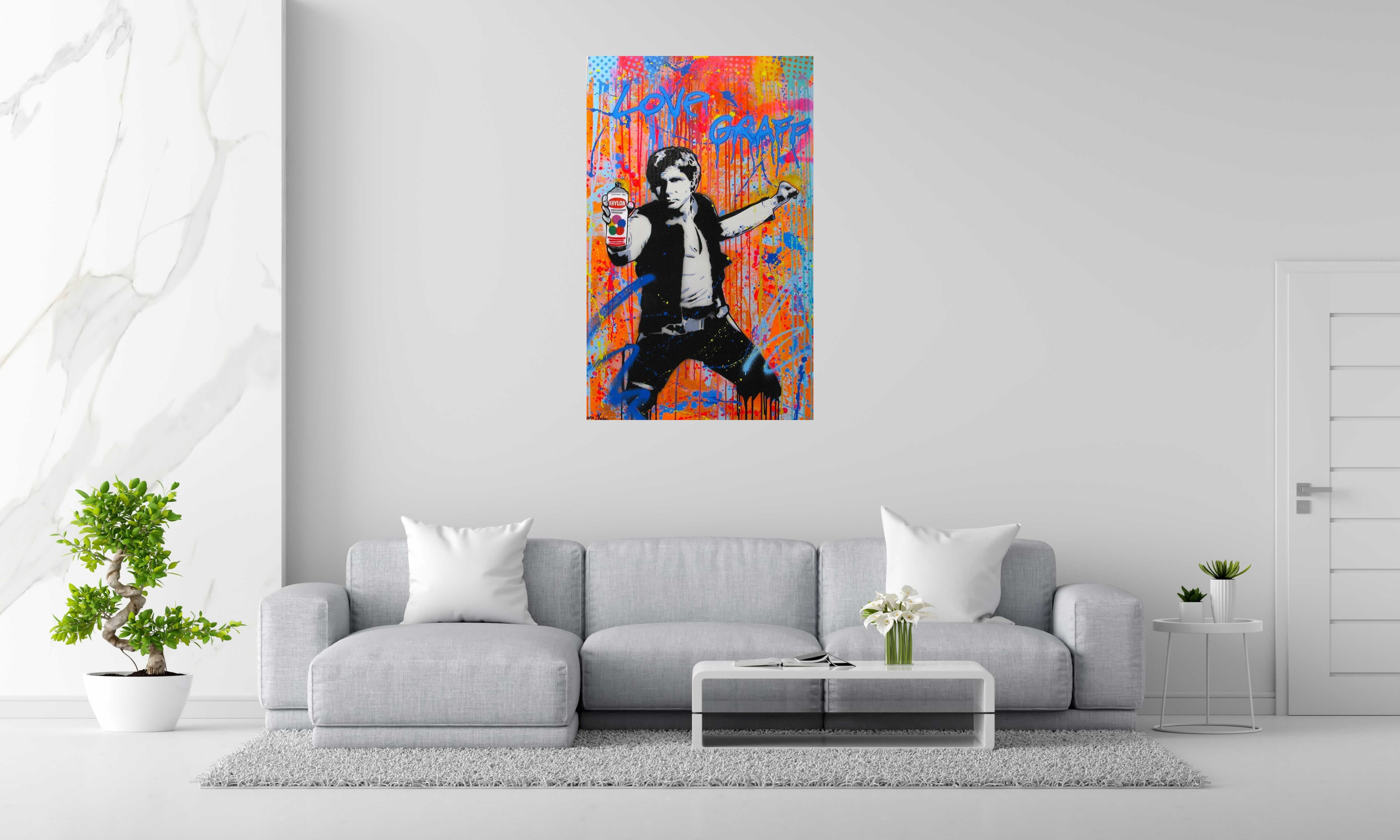 Tableau de SARA CHELOU a pour titre  American Graffiti style street pop art dim : SARA CHELOUprix:1300