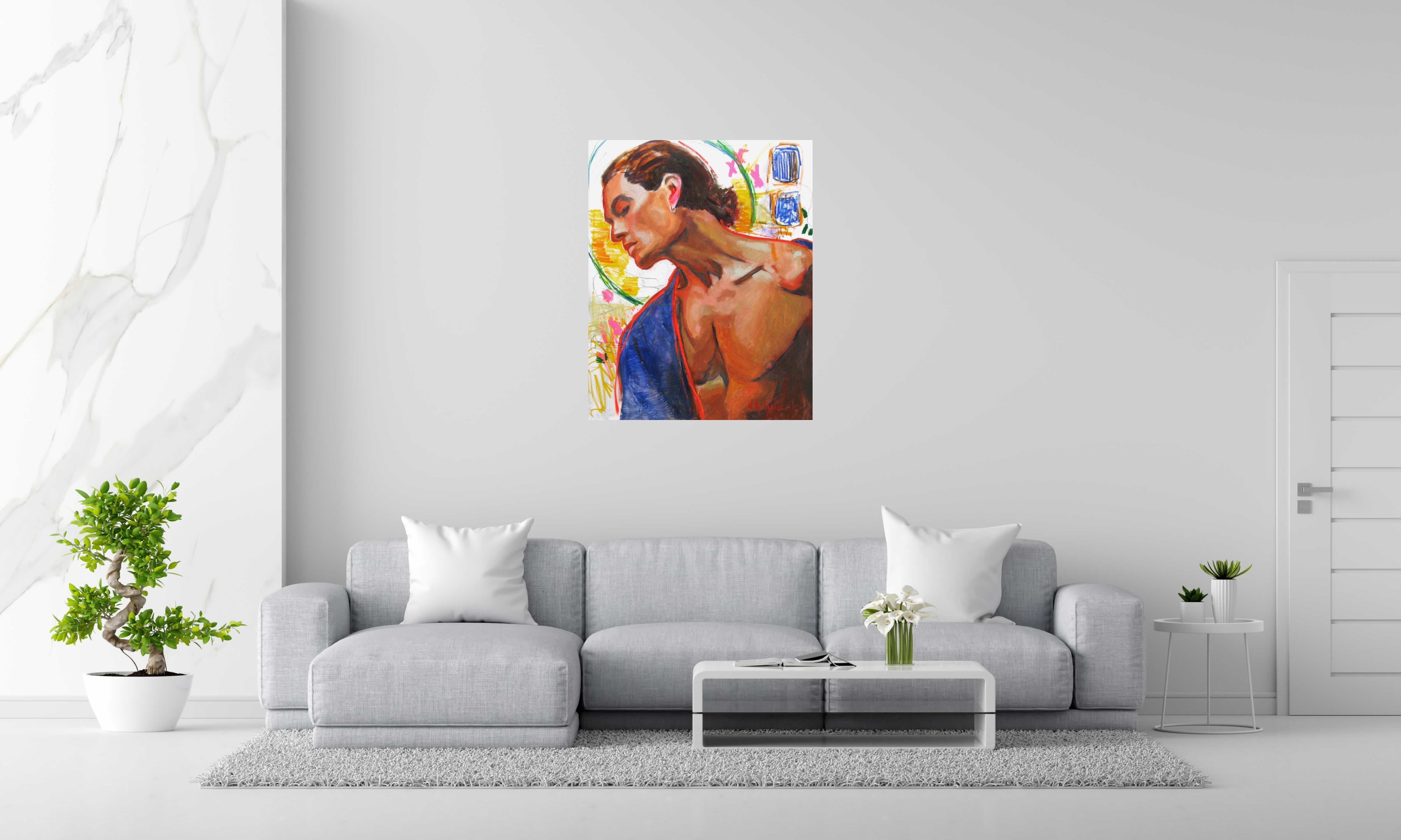 Tableau de NAWEL AUBERT a pour titre  Instinct style figuratif dim : NAWEL AUBERTprix:900