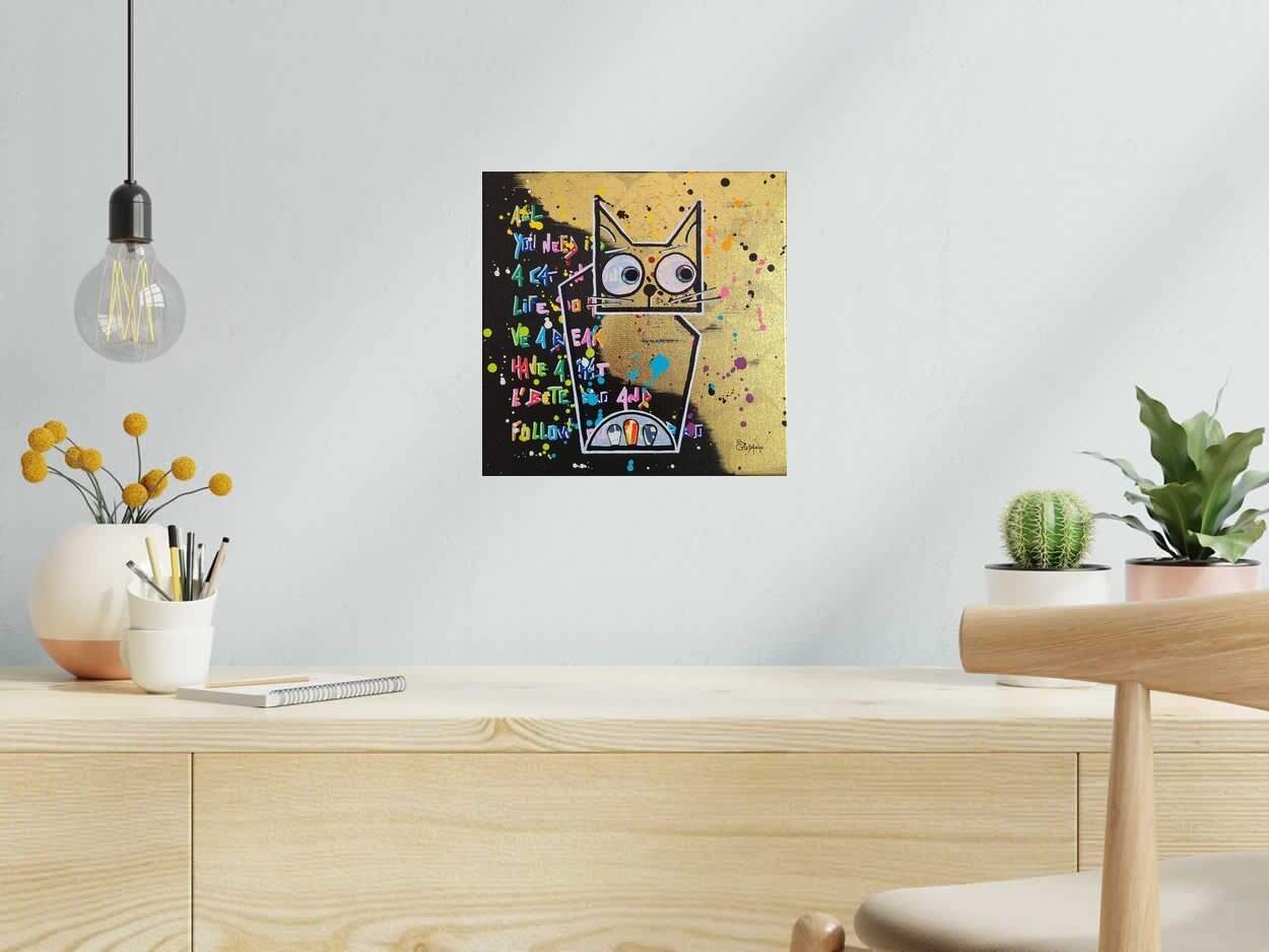 Tableau de Stephanie Godann a pour titre  Hey gorgeous style street art dim : Stephanie Godannprix:300