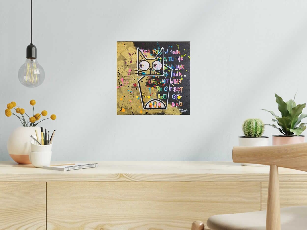 Tableau de Stephanie Godann a pour titre  Hi sweety style street art dim : Stephanie Godannprix:300