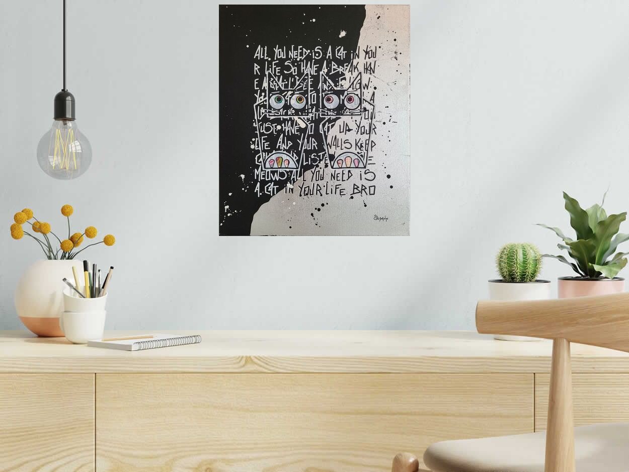 Tableau de Stephanie Godann a pour titre  Infinity and beyond, my love style street art dim : Stephanie Godannprix:460
