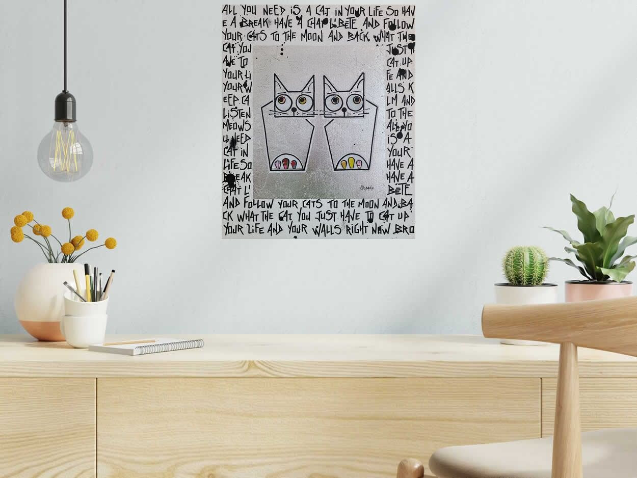Tableau de Stephanie Godann a pour titre  Une petite coupe de Champagne? style street art dim : Stephanie Godannprix:460