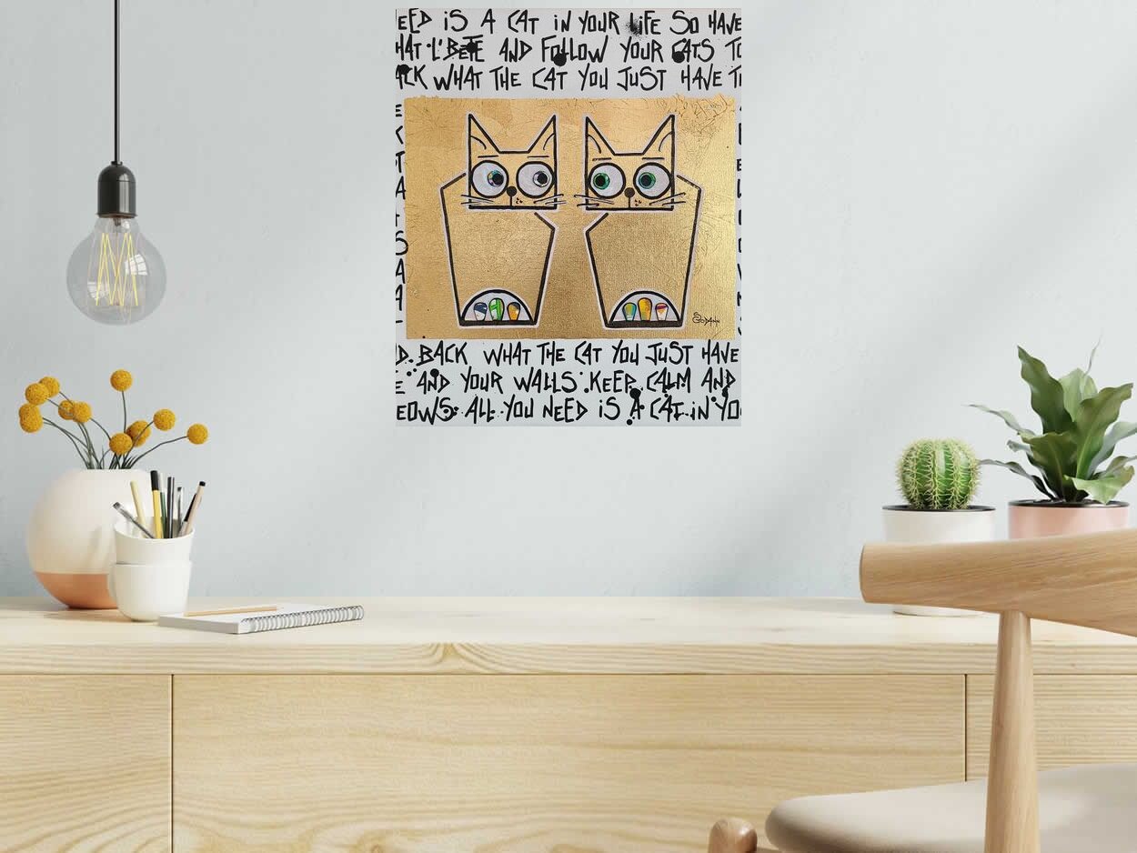 Tableau de Stephanie Godann a pour titre  Are you Doin'? style street art dim : Stephanie Godannprix:460