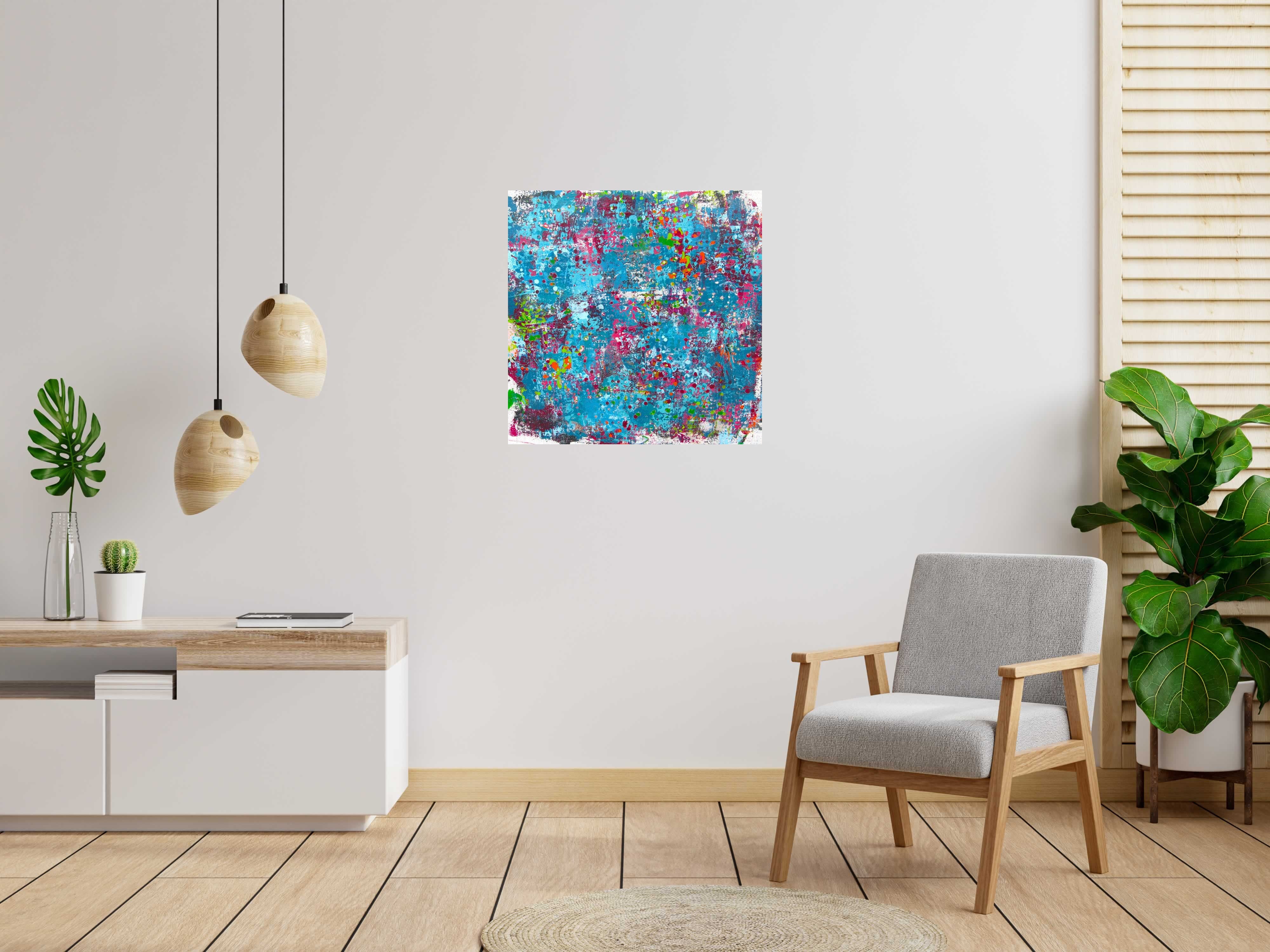 Tableau de CELINE WEBER a pour titre  STONE PAR UNE NUIT D'ÉTÉ style abstrait dim : CELINE WEBERprix:950